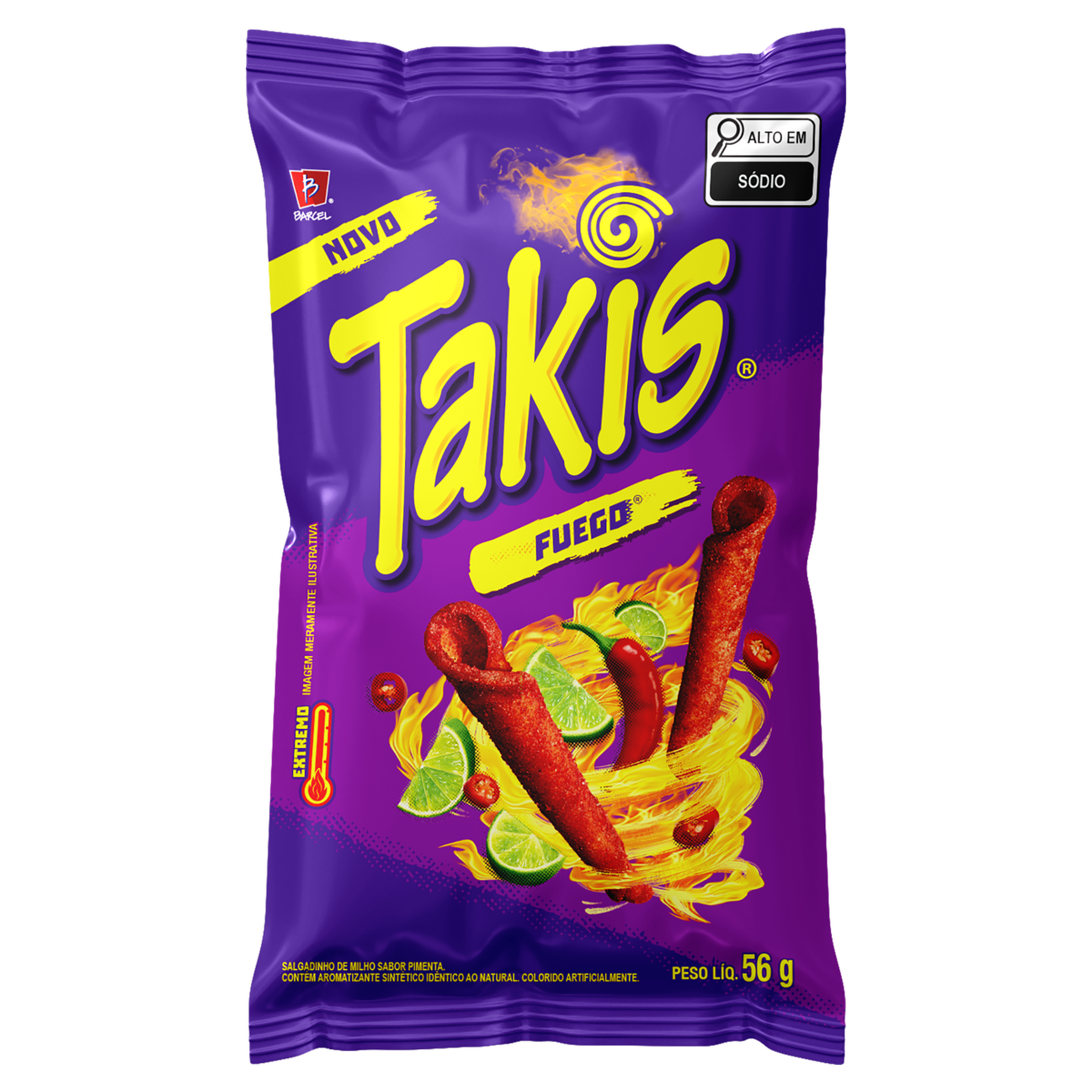 Salgadinho de Milho Fuego Takis Pacote 56g