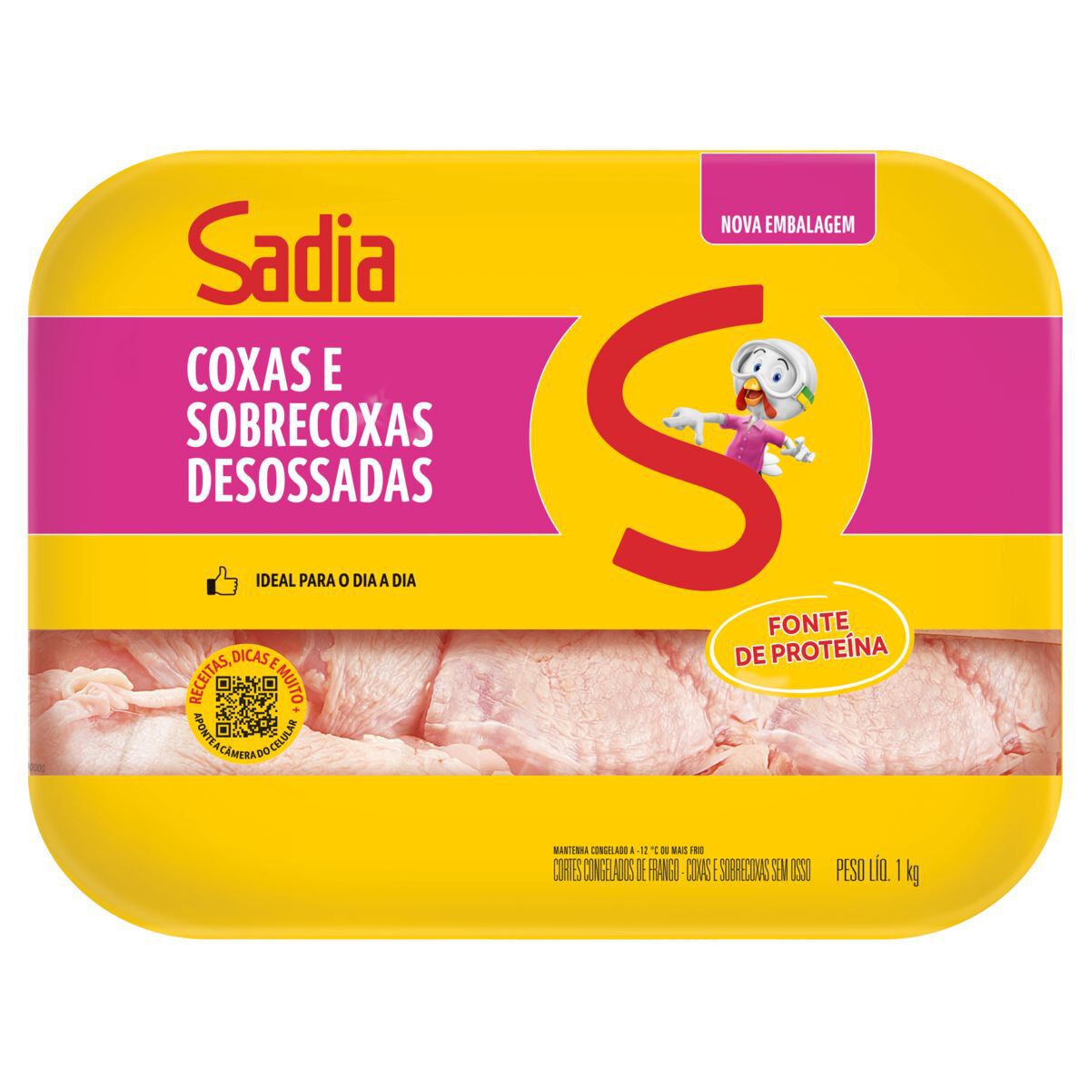 Coxa com Sobrecoxa de Frango Congelada sem Osso Sadia 1kg