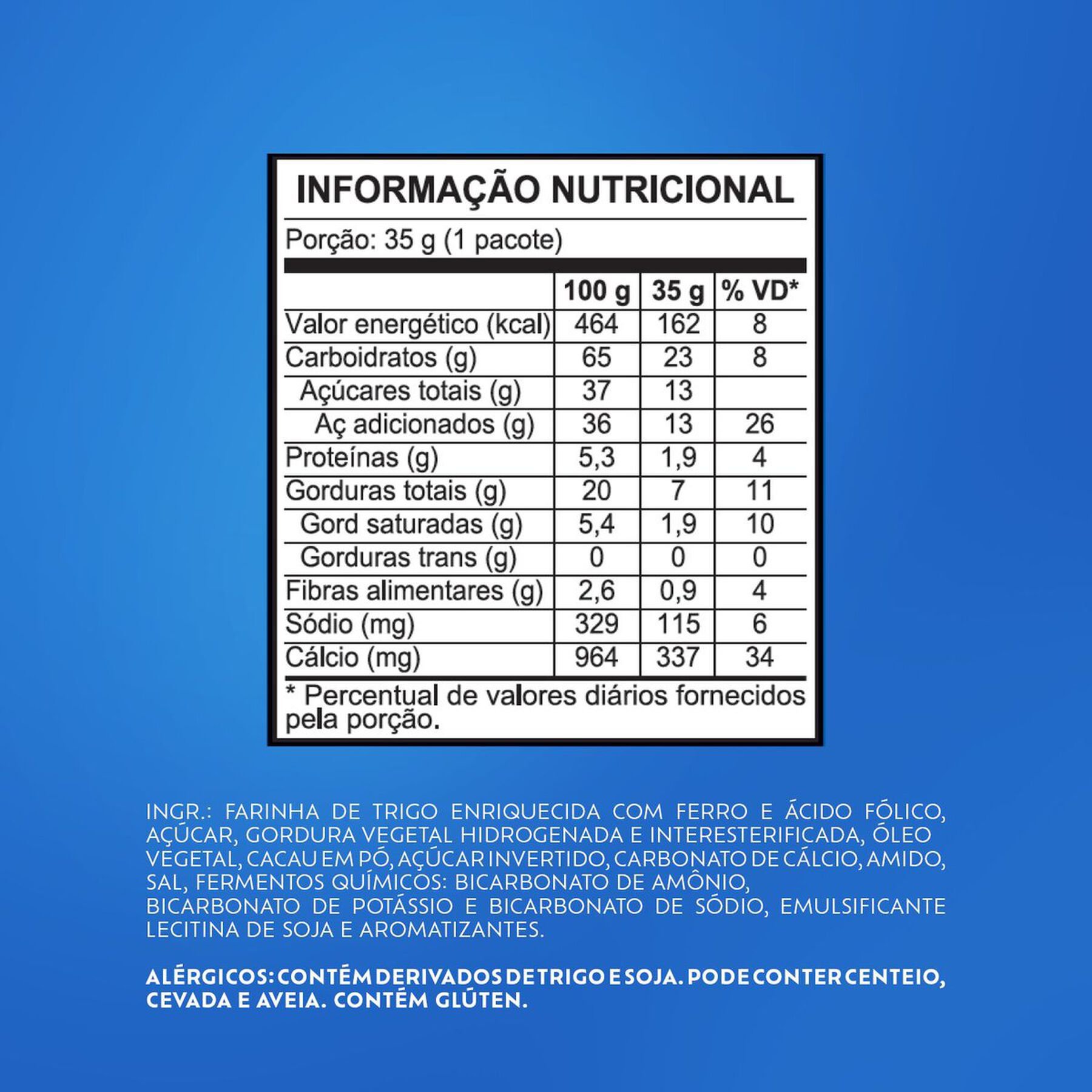 Mini Biscoito Chocolate Recheio Baunilha Oreo Pacote 35g