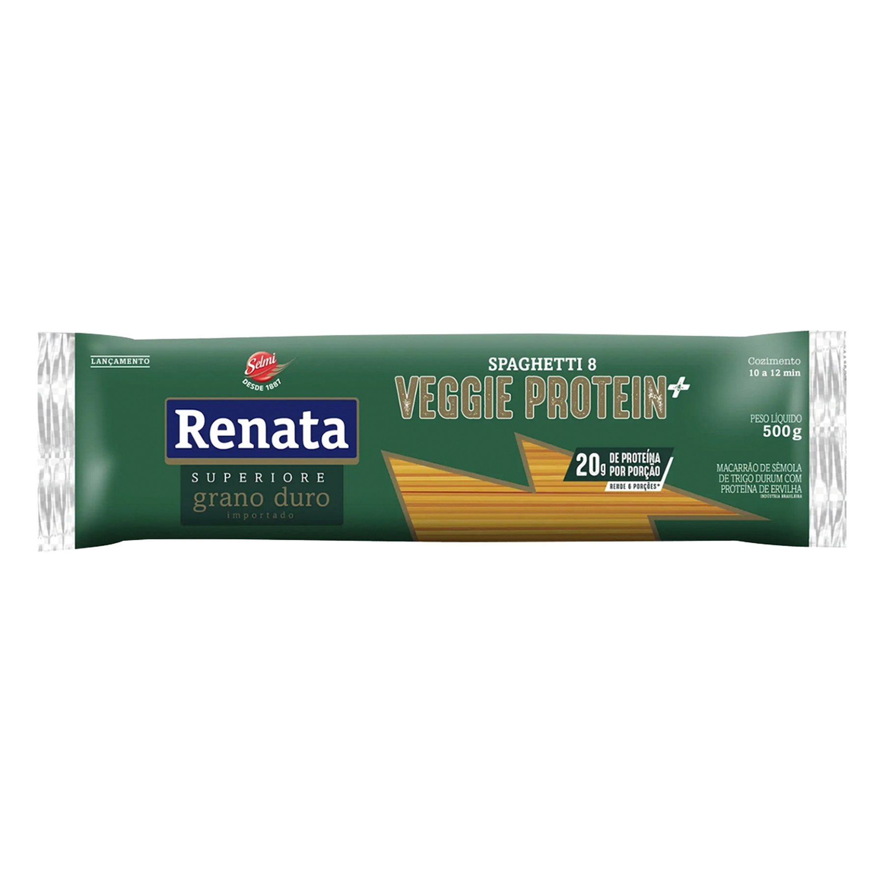 Macarrão de Sêmola de Trigo Spaghetti Veggie Protein Renata 500g