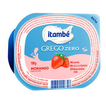 Iogurte Desnatado Grego Calda Frutas Vermelhas Itambé Zero Pote 100g