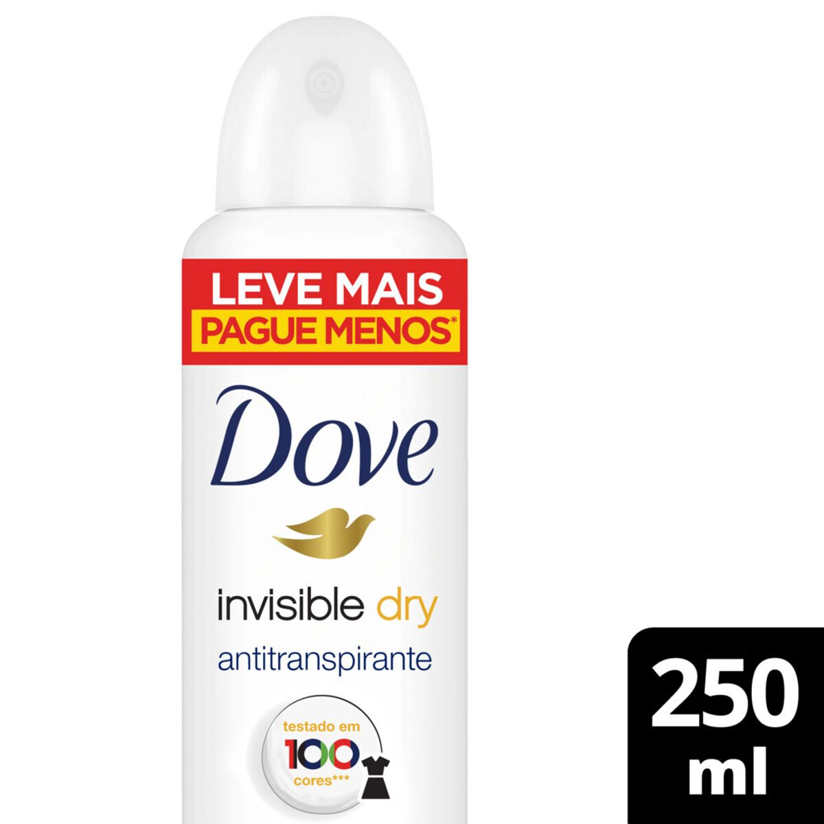 Desodorante Antitranspirante Aerosol Dove Invisible Dry 250ml