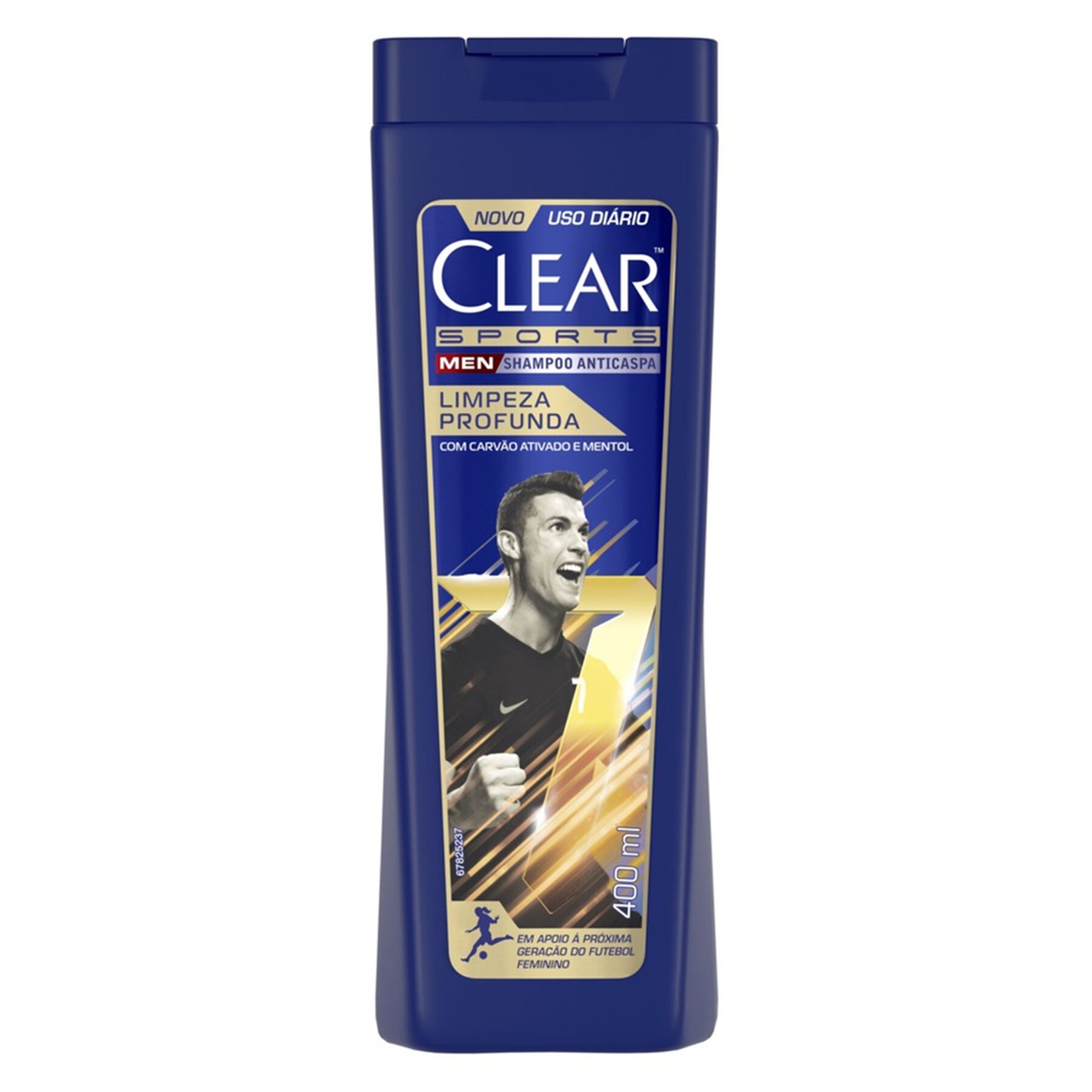 Shampoo Anticaspa Clear Men Sports Cristiano Ronaldo Limpeza Profunda 400 ml