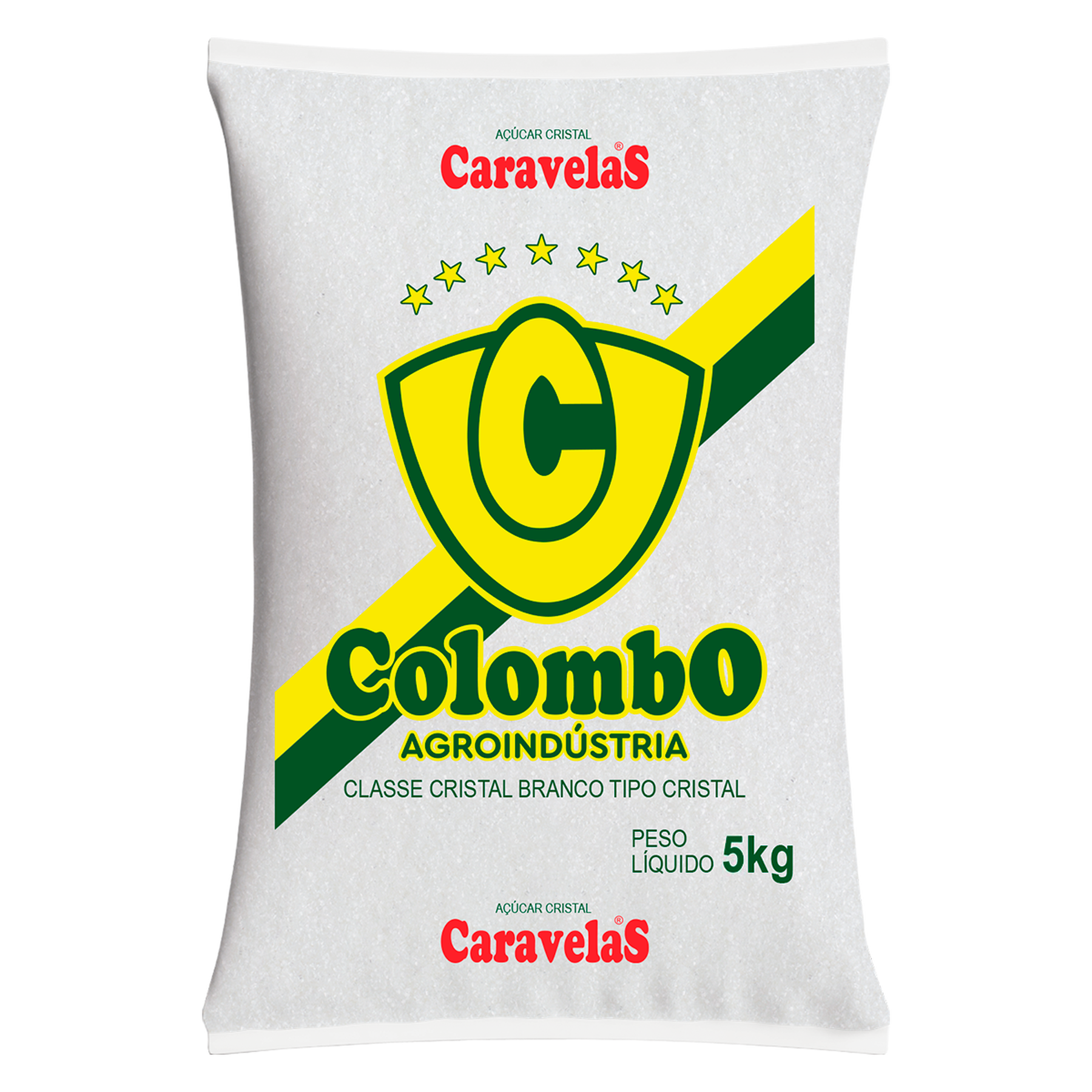 Açúcar Cristal Colombo Caravelas Pacote 5kg
