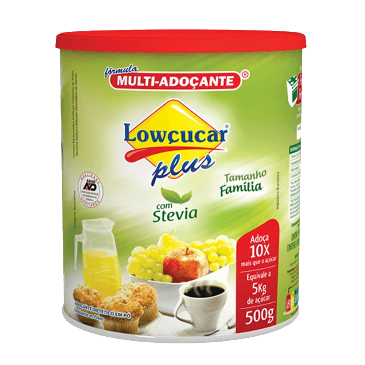 Ado&ccedil;ante em P&oacute; com Stevia Low&ccedil;ucar Plus Pote 500g