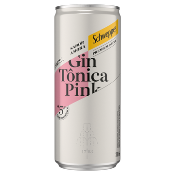 Gin Tônica Pink Amora Schweppes Premium Drink Lata 310ml