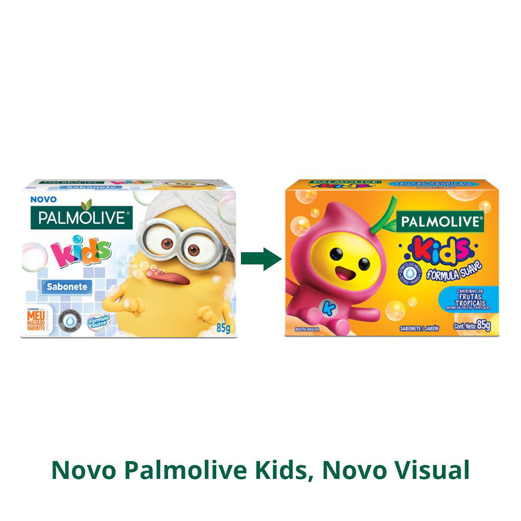 Sabonete Barra Frutas Tropicais Palmolive Kids Caixa 85g