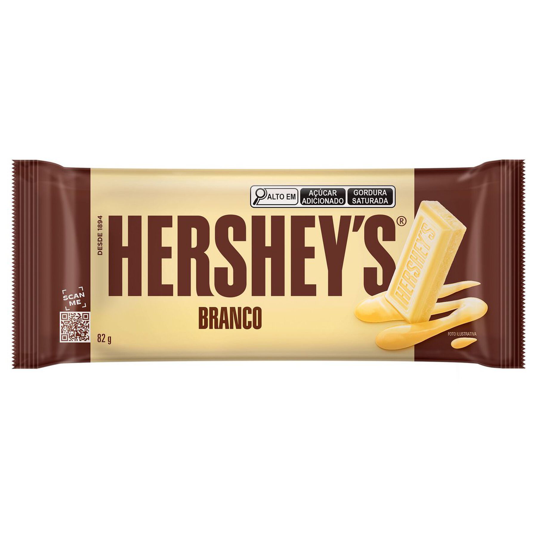 Barra de Chocolate Branco Hershey's Pacote 82g