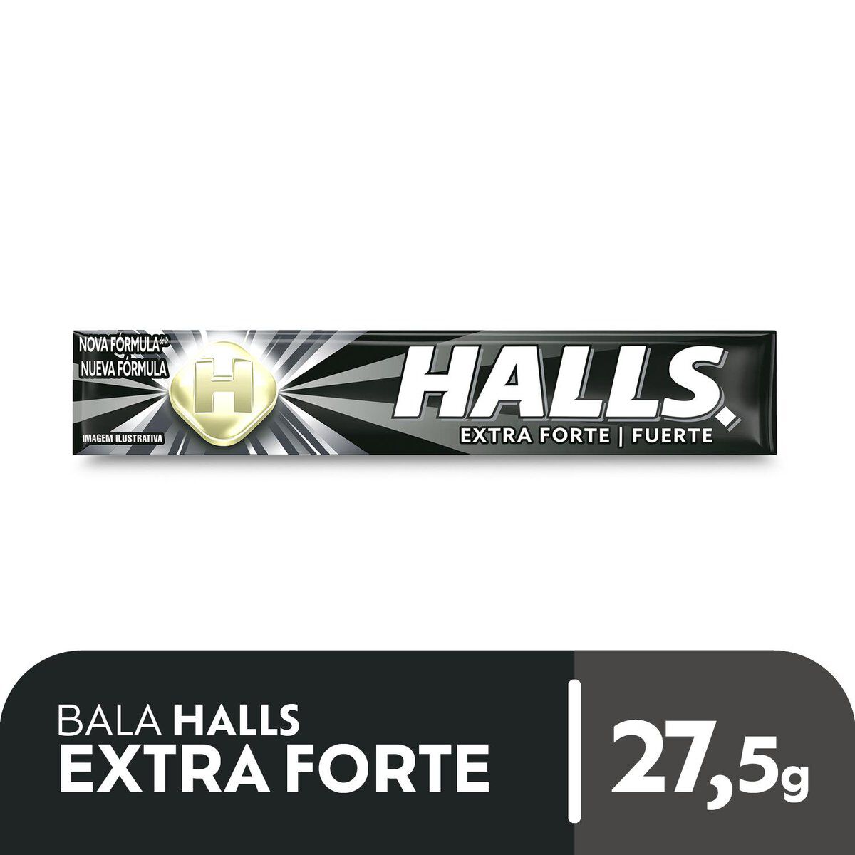 Bala Mentol Extra Forte Halls Pacote 27,5g