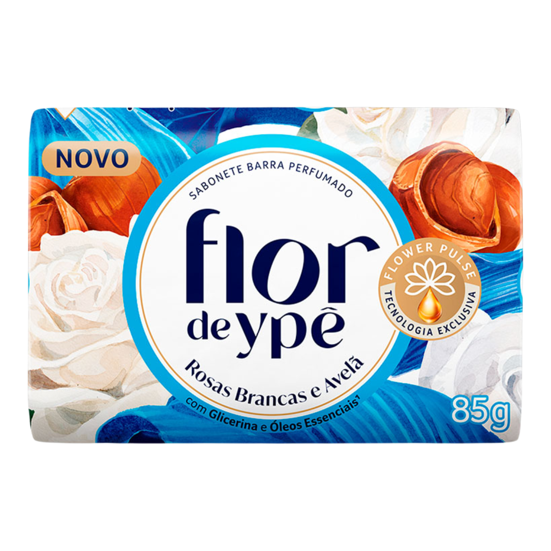 Sabonete em Barra Rosas Brancas e Avel&atilde; Flor de Yp&ecirc; 85g