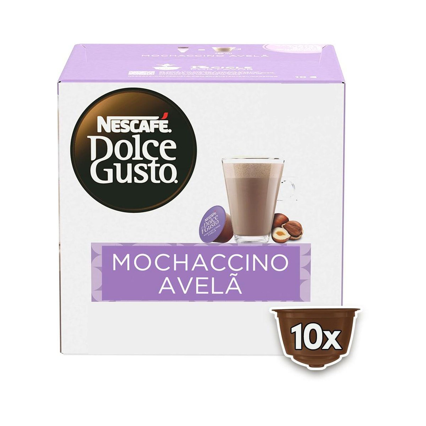 Mochaccino em Cápsula Avelã Dolce Gusto Nescafé Caixa C/10 Unidades