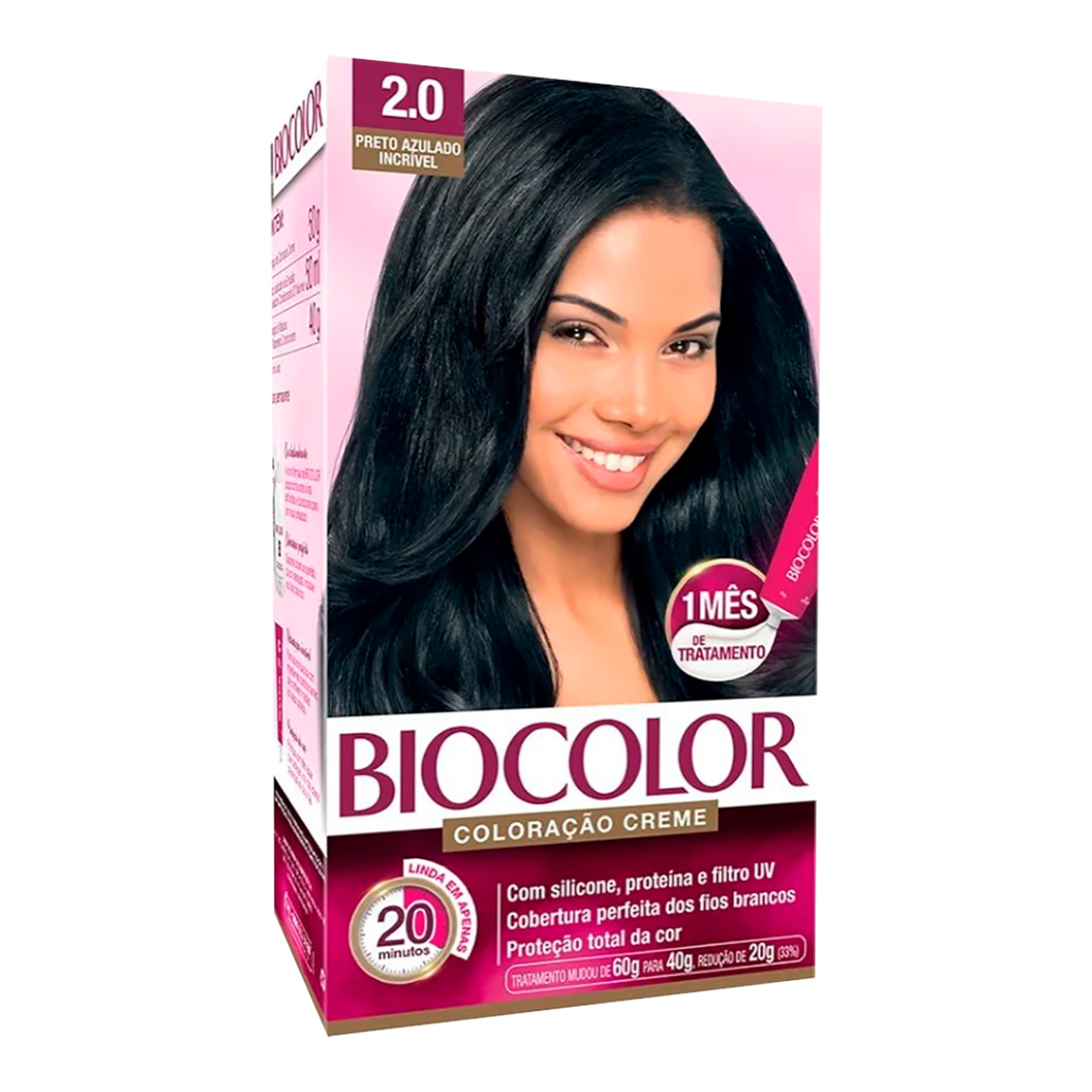Tintura para Cabelo Preto Azulado 2.0 Biocolor