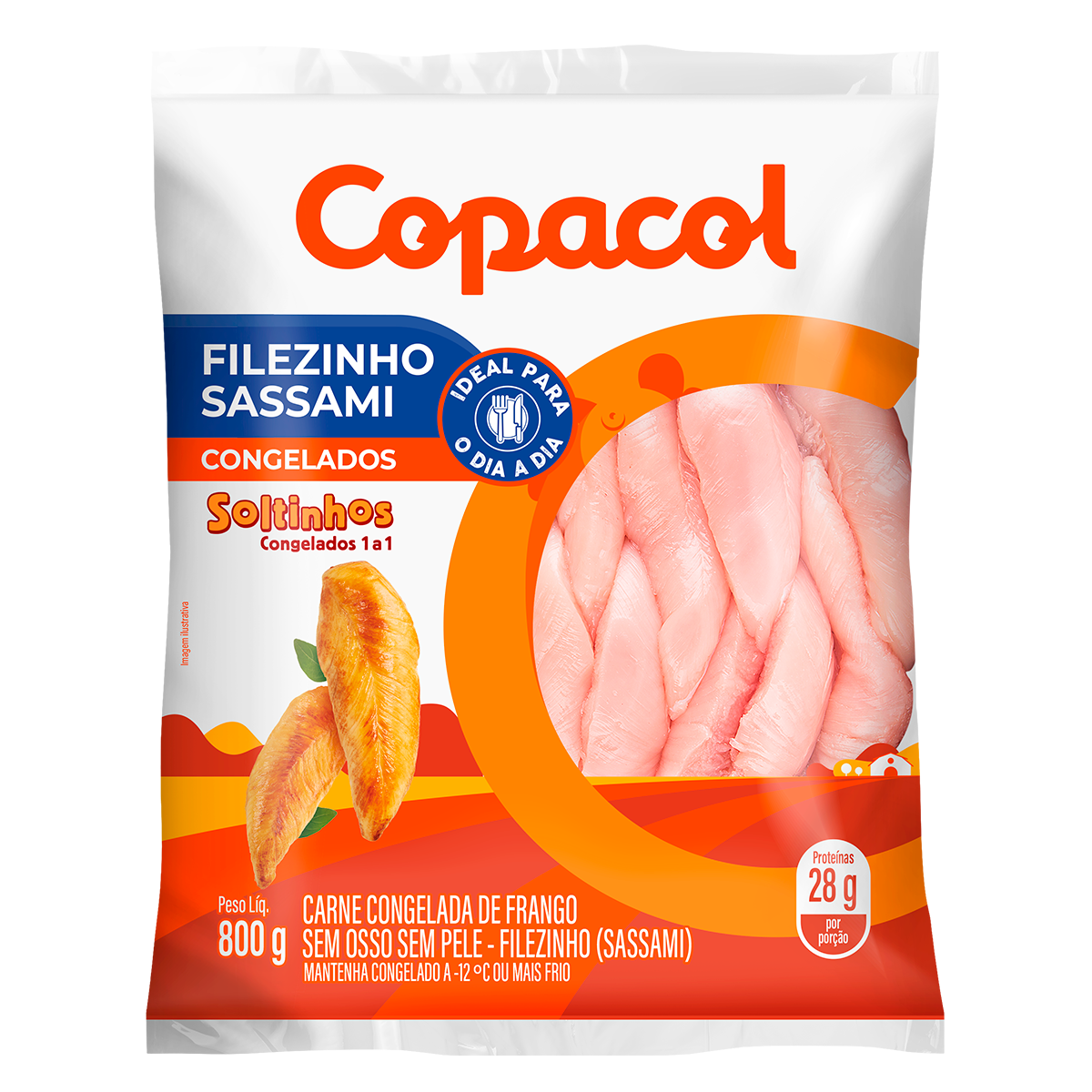 Filezinho (Sassami) de Frango Copacol Pacote 800g