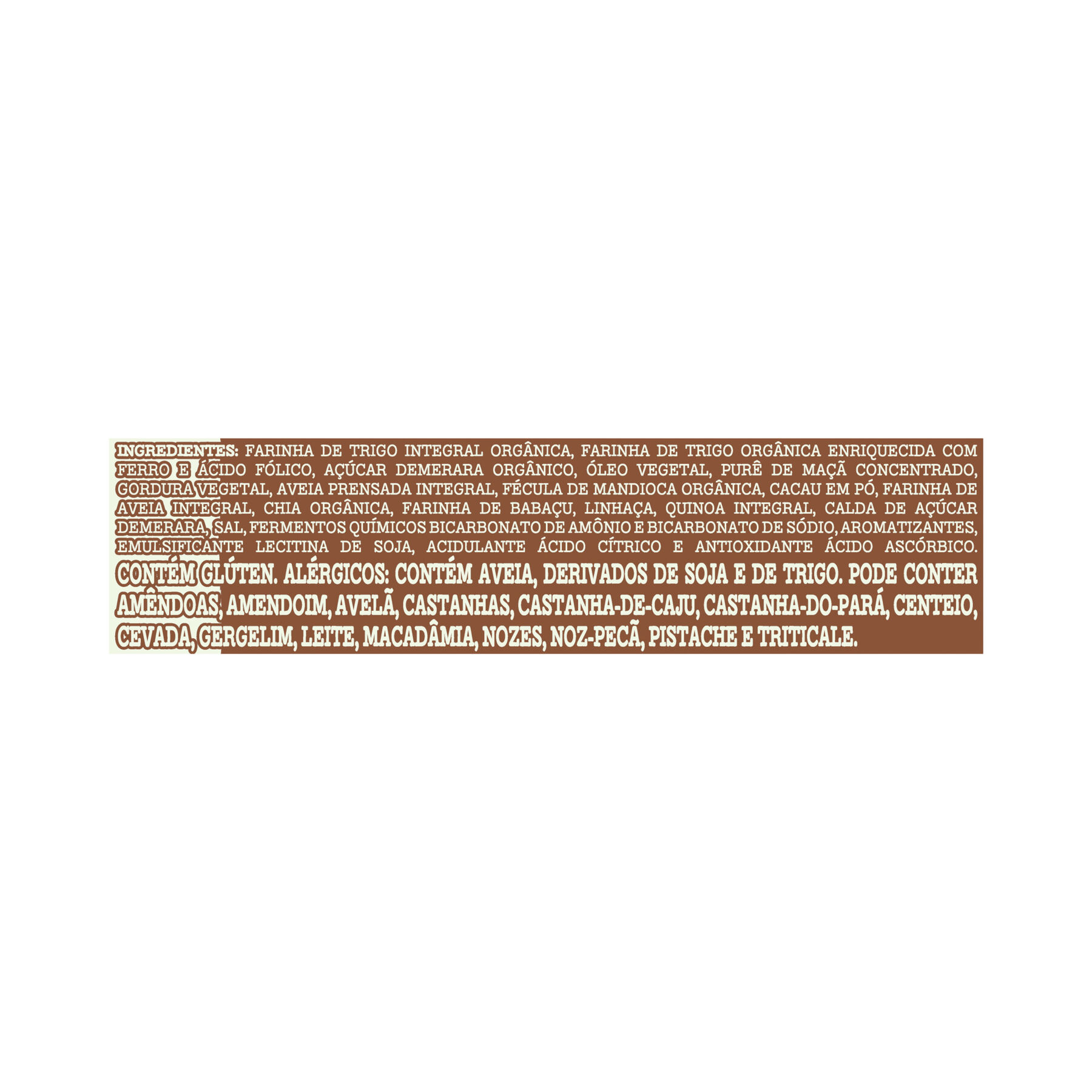 Biscoito Integral Org&acirc;nico Cacau Zooreta M&atilde;e Terra Pacote 110g