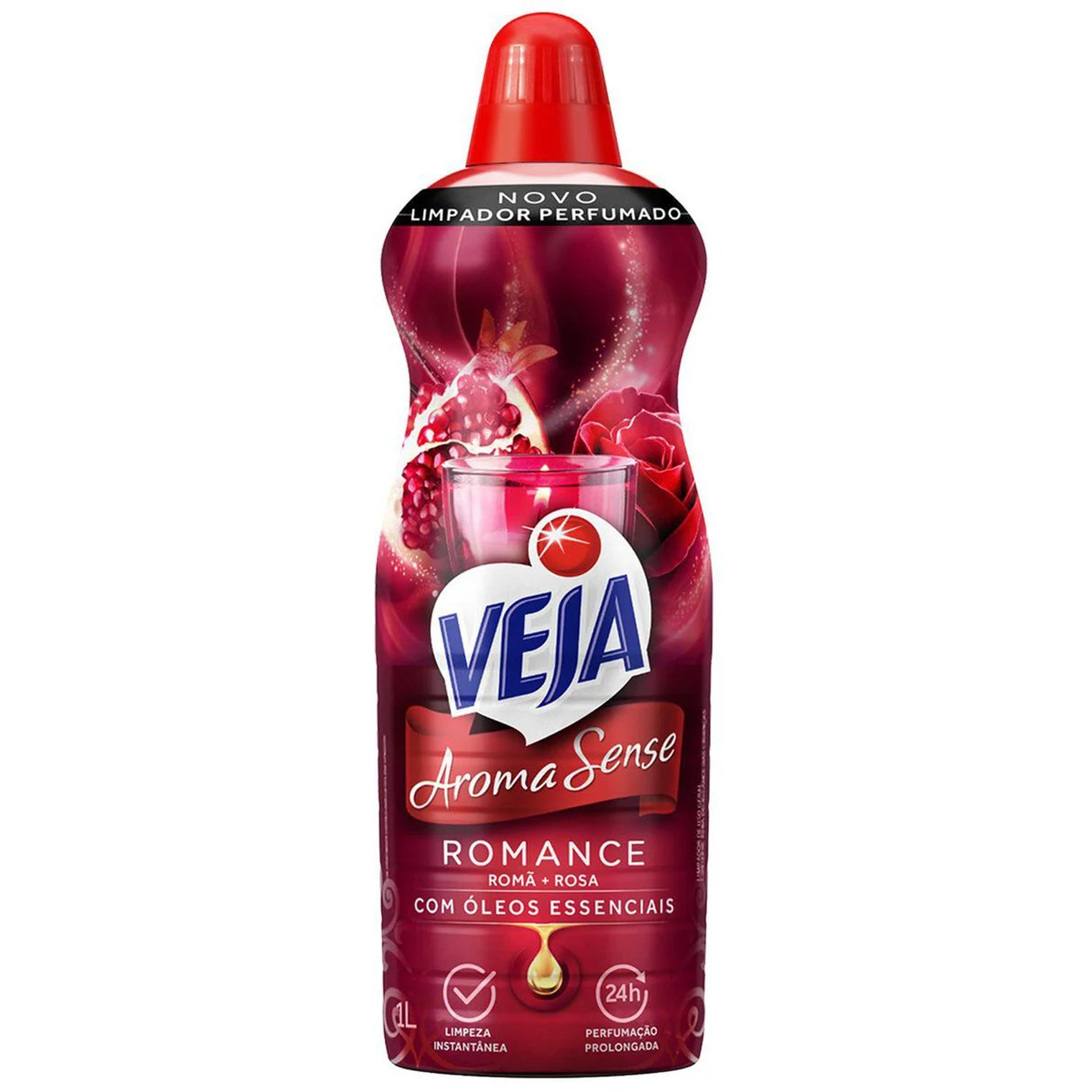 Limpador Perfumado Romance Veja Aroma Sense Frasco 1l