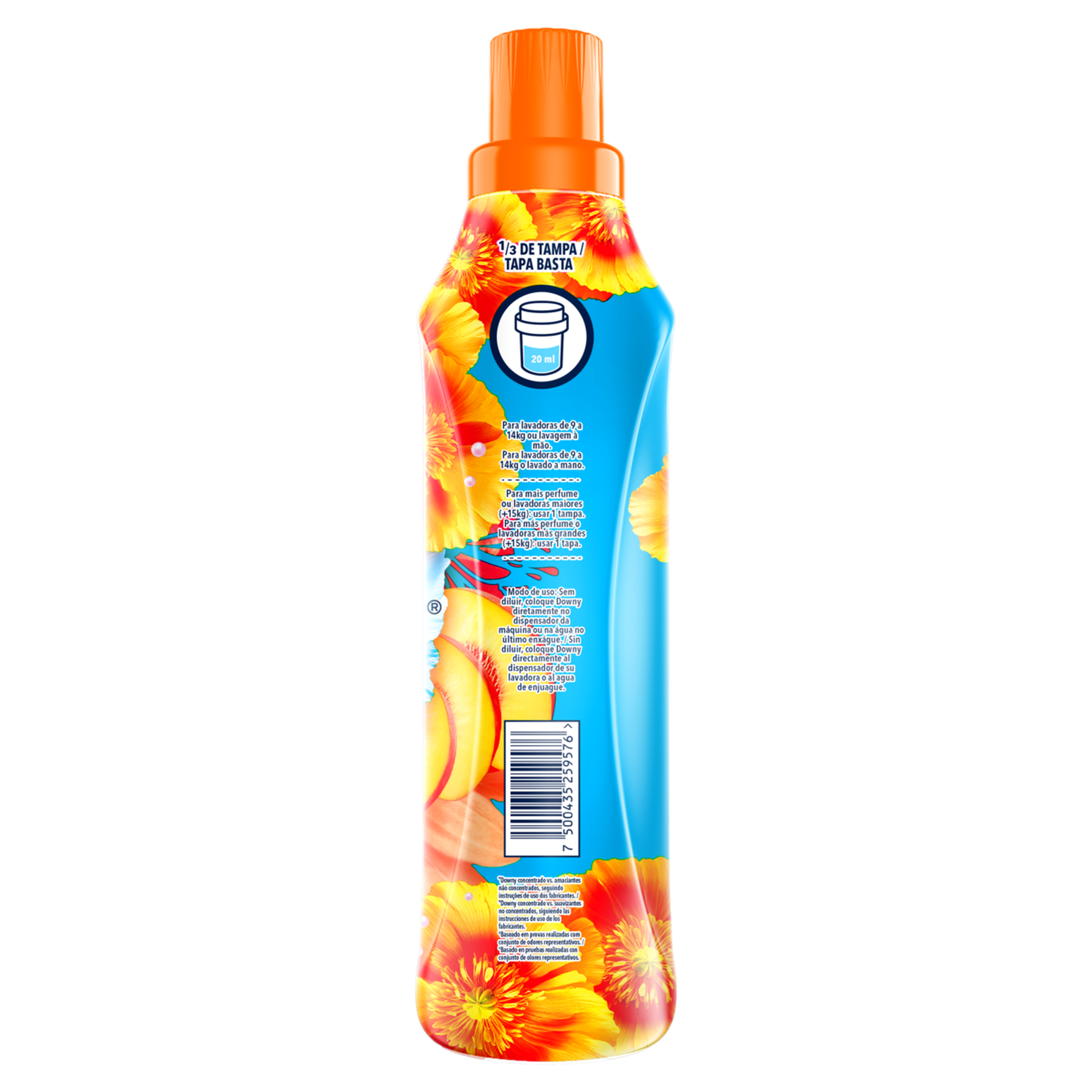 Amaciante de Roupa Concentrado Verão Tropical Downy Frasco 1,5l