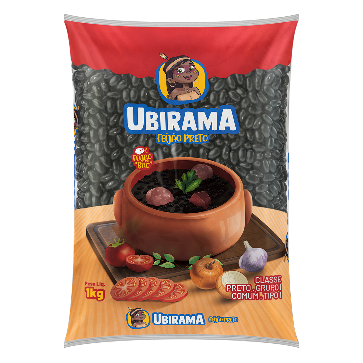 Feij&atilde;o Preto Ubirama 1kg