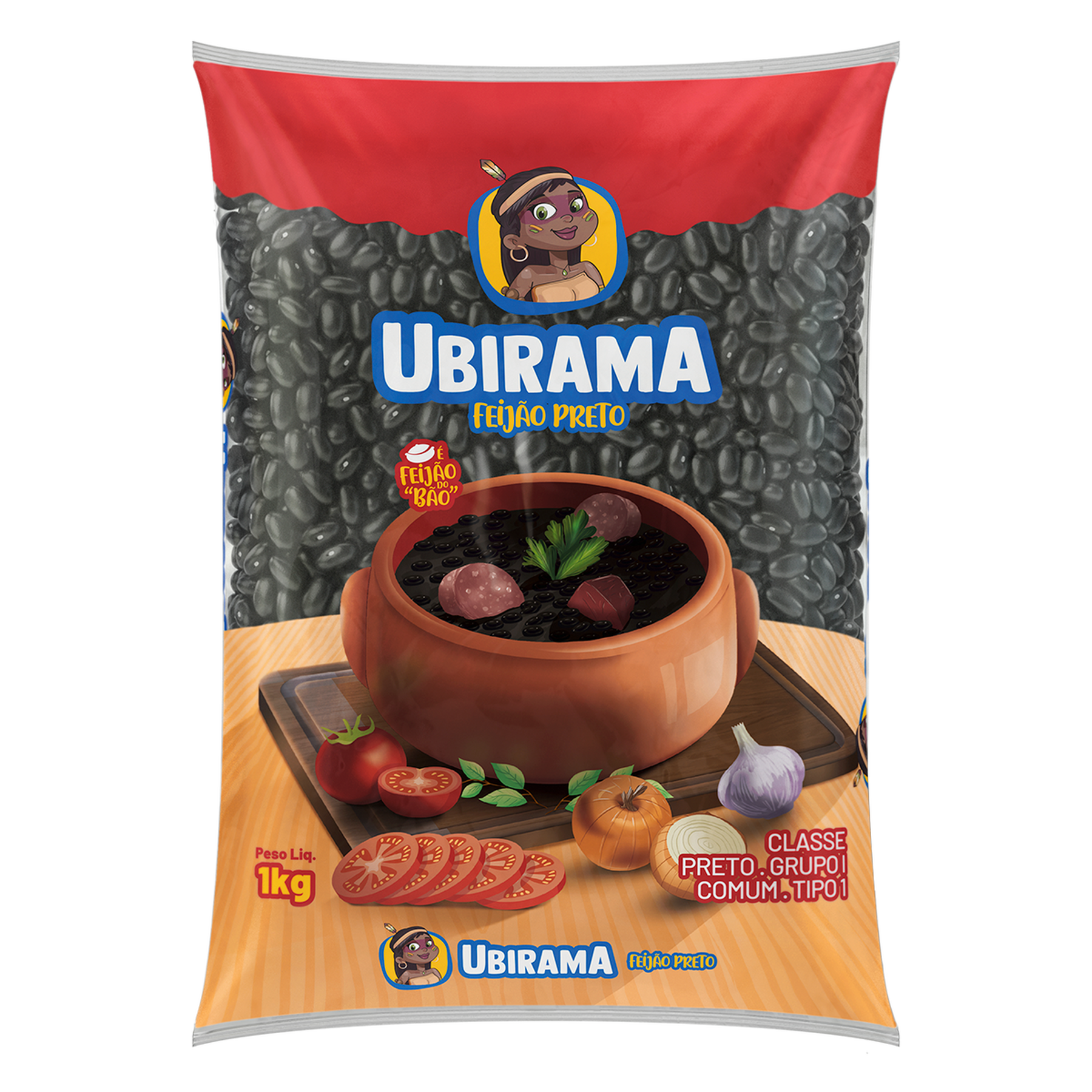 Feij&atilde;o Preto Ubirama 1kg