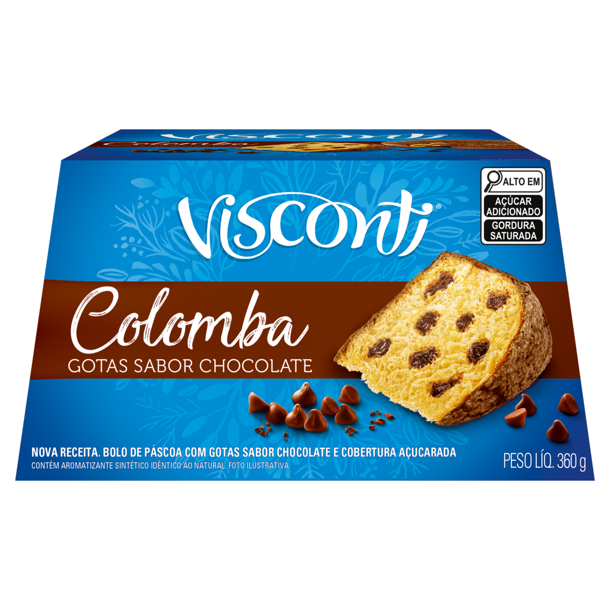 Colomba Pascal Gotas Chocolate Visconti Caixa 360g