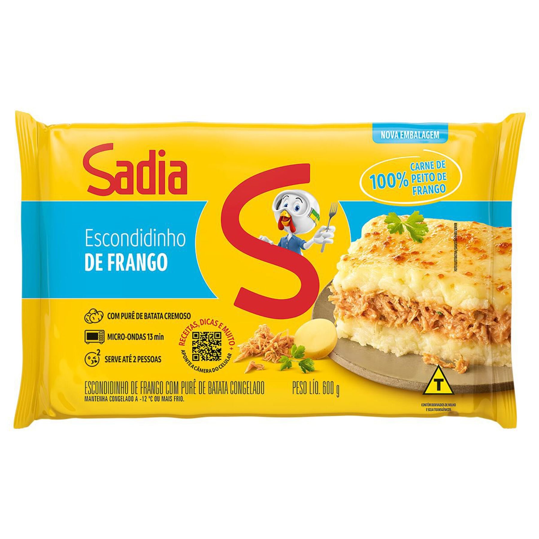 Escondidinho de Frango Sadia Pacote 600g&nbsp;