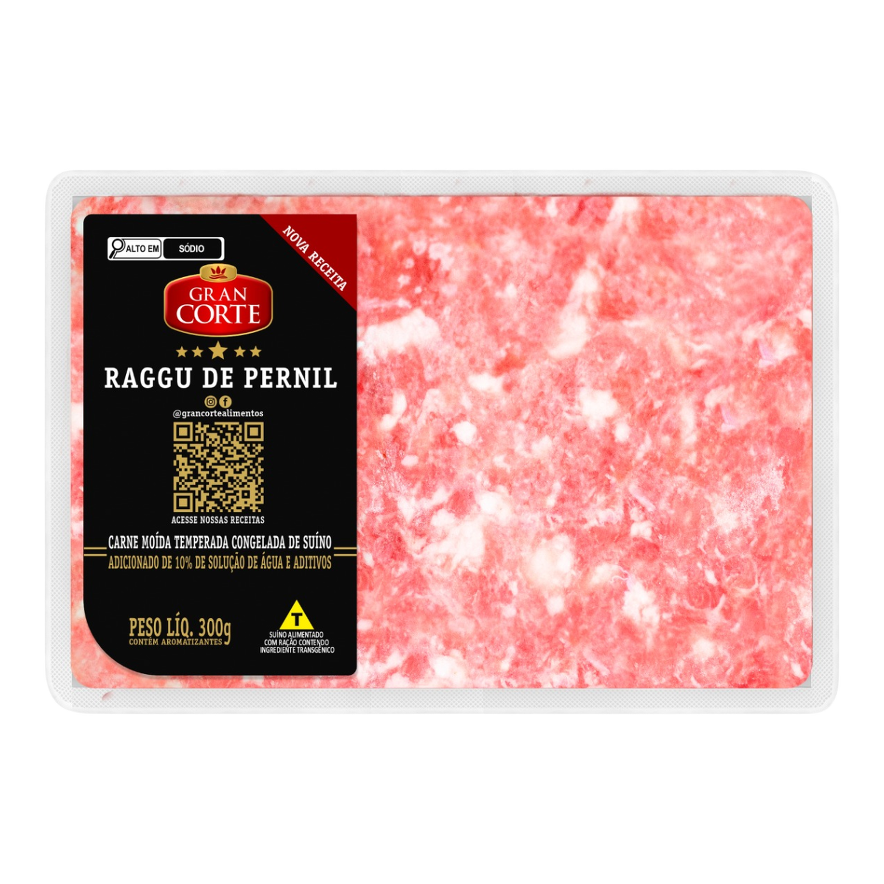 Raggu de Pernil Su&iacute;no Congelado Gran Corte Pacote 300g
