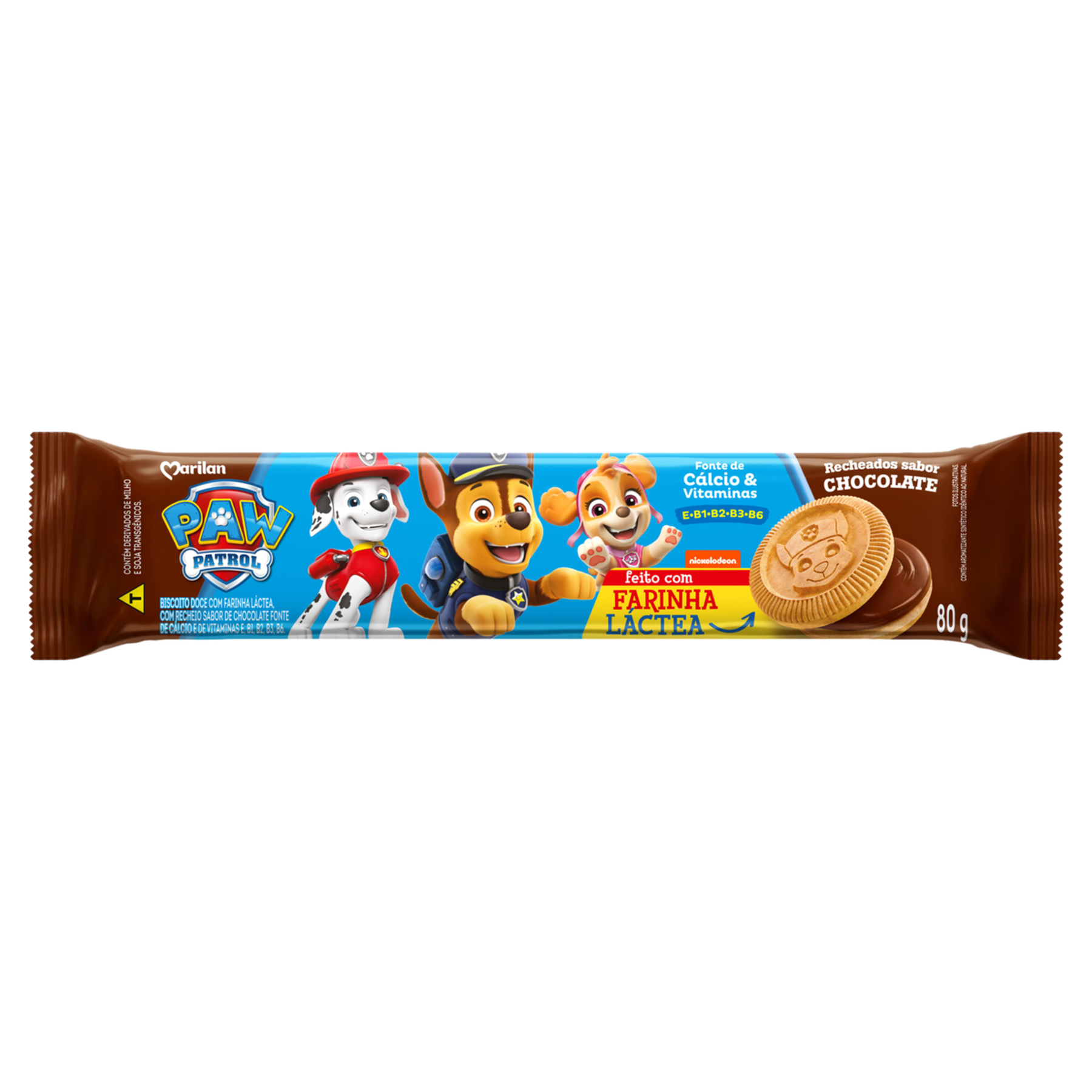 Biscoito Recheio Chocolate Marilan Pacote 80g