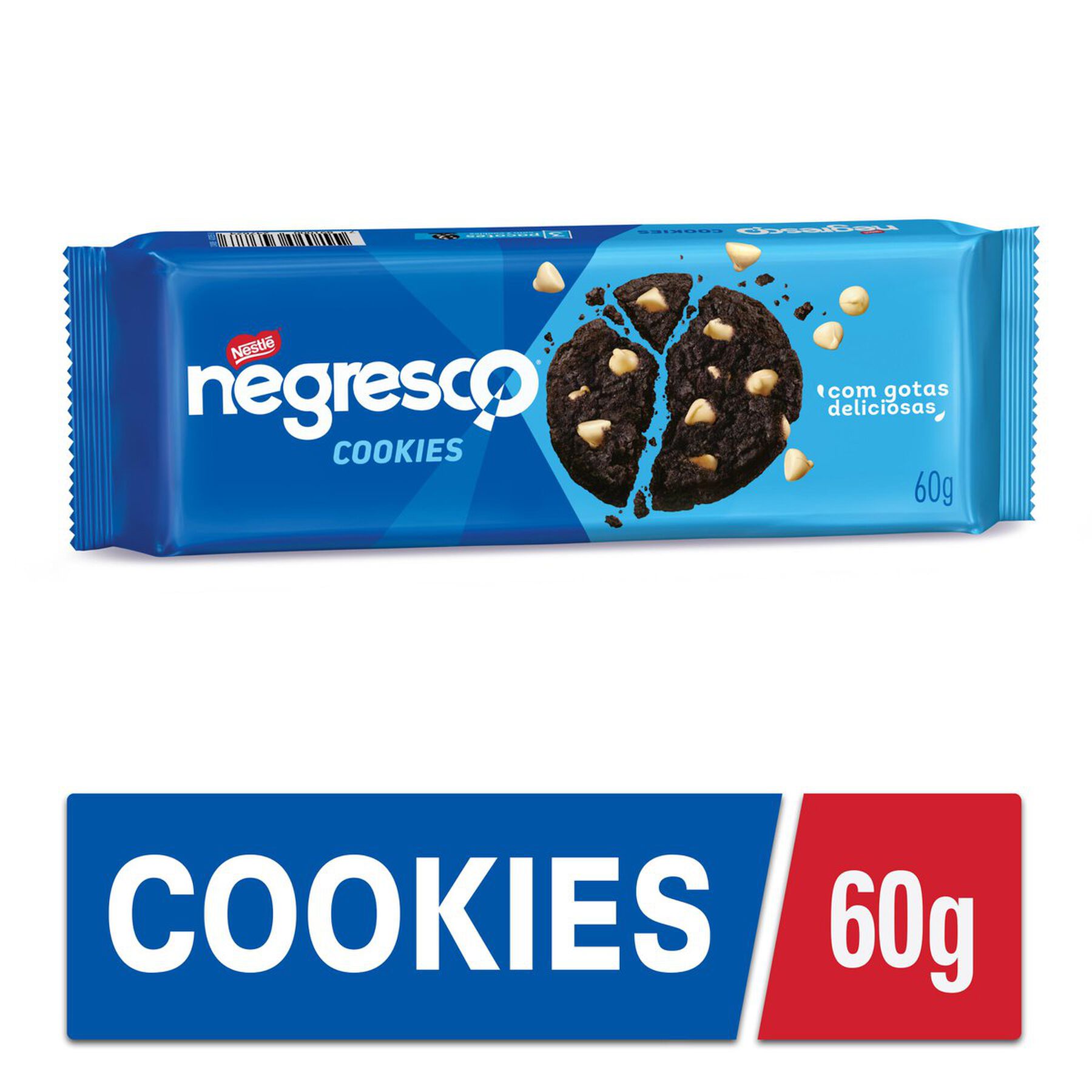 Cookie Negresco Gotas de Baunilha 60g&nbsp;