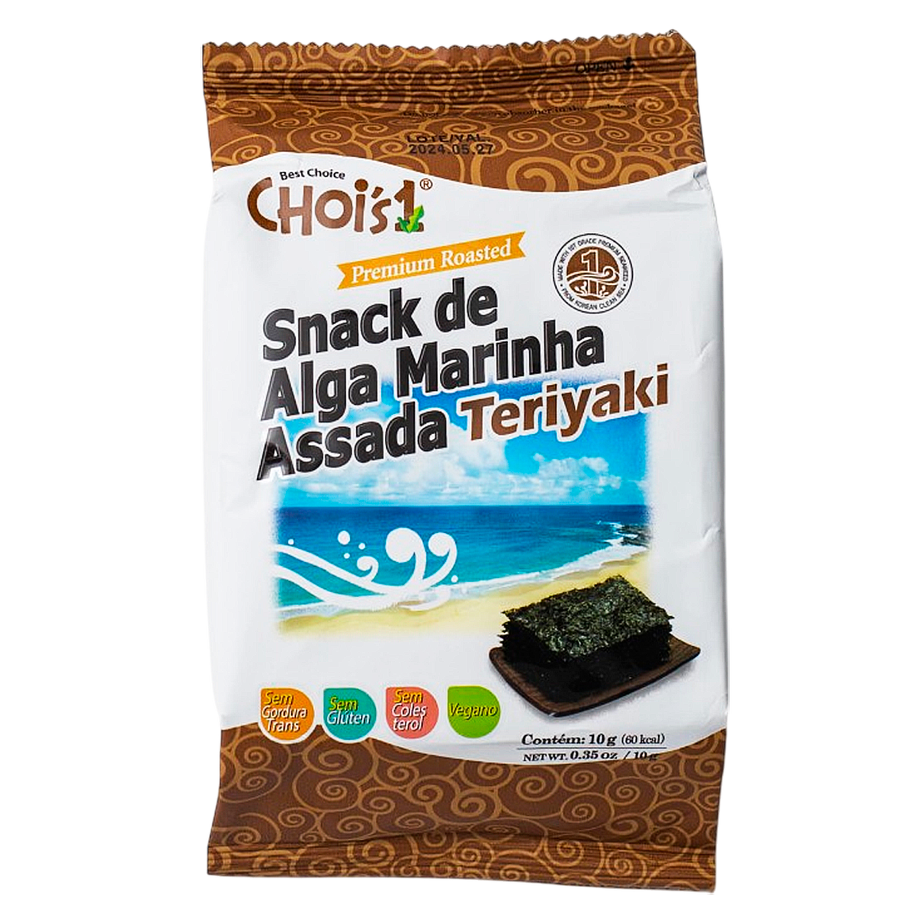 Snack de Alga Marinha Assada Teriyaki Choi's1 Pacote 10g