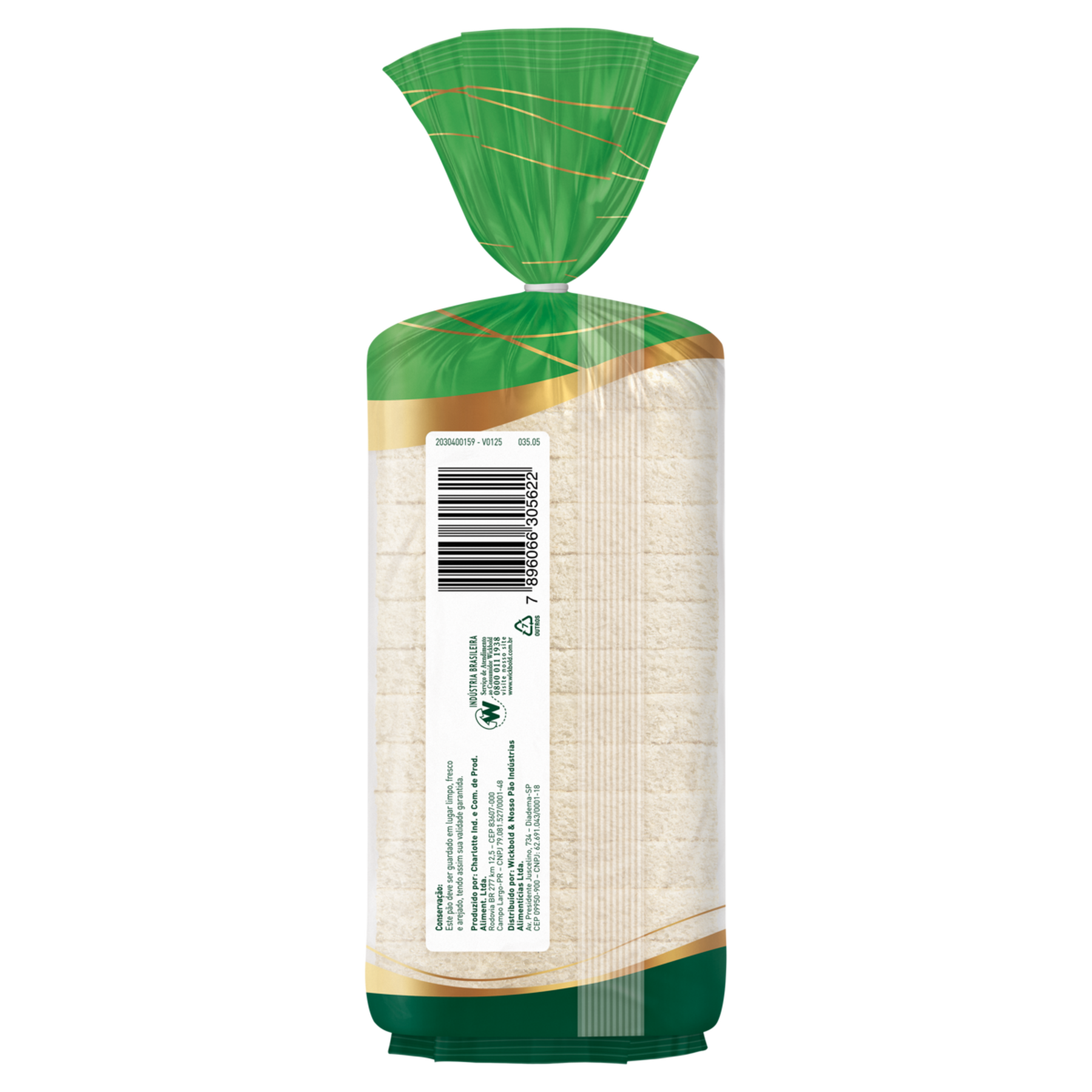 P&atilde;o Integral sem Casca Wickbold Pacote 400g