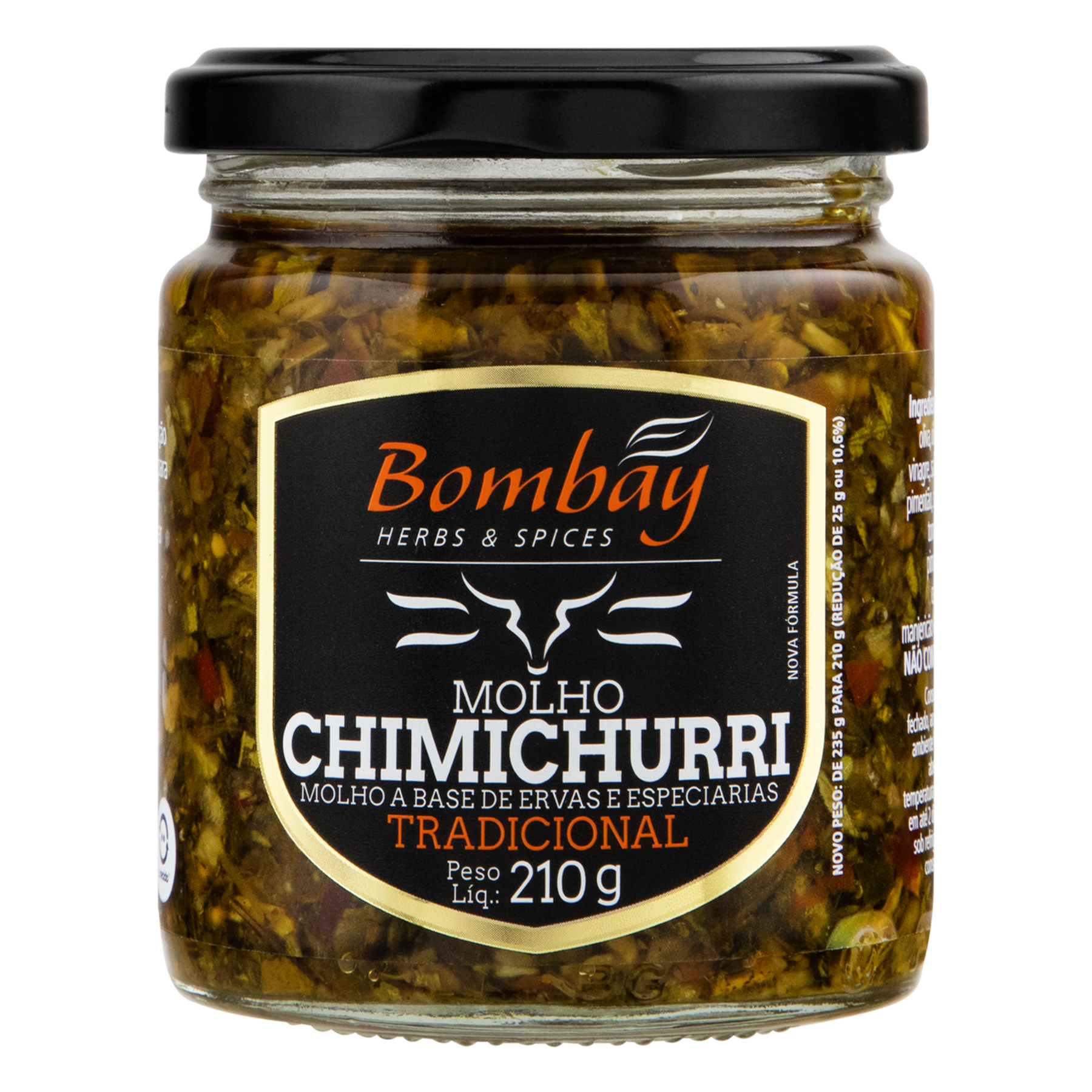 Molho Chimichurri Tradicional Bombay Vidro 210g