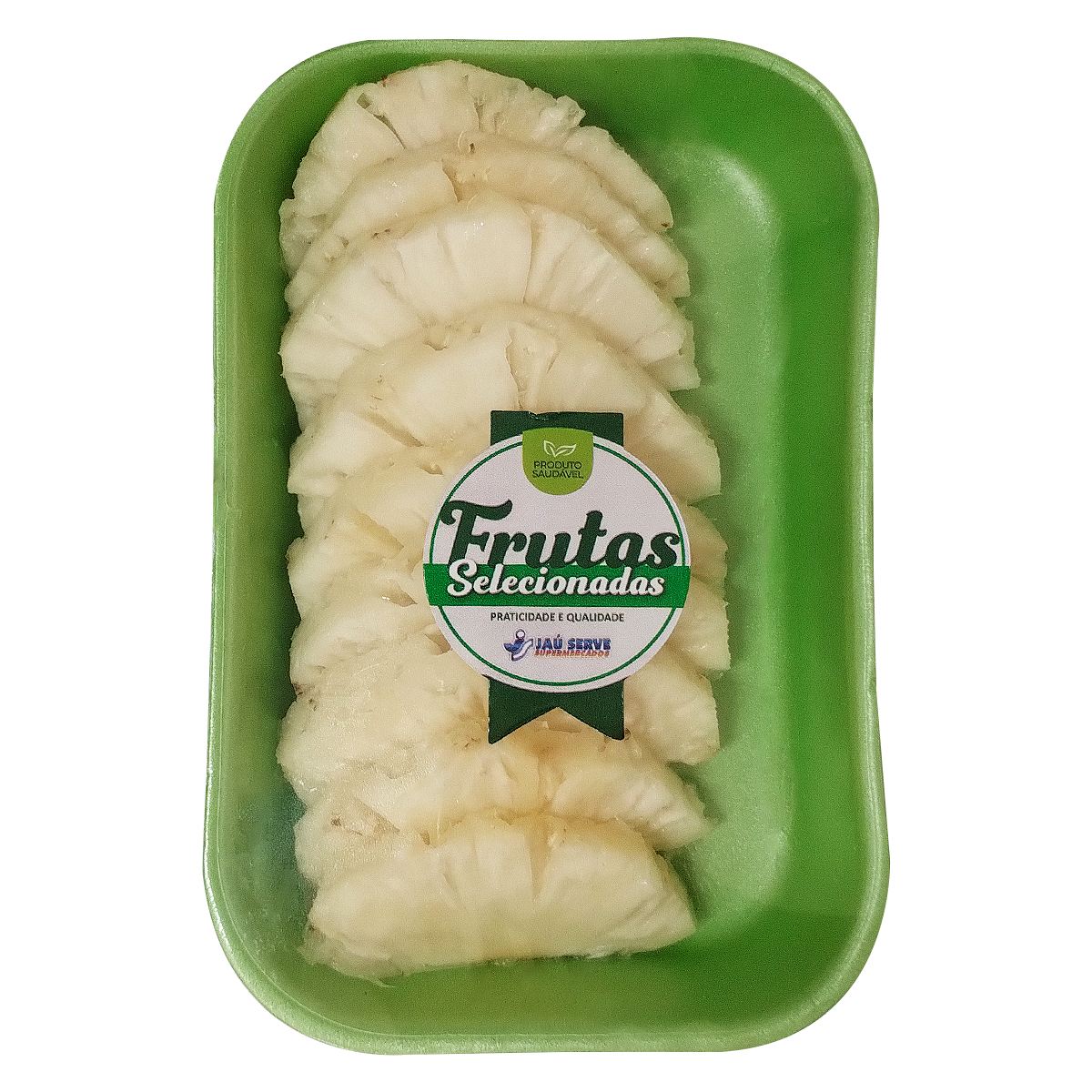 Abacaxi Fatiado Sem Casca Bandeja aprox. 350g