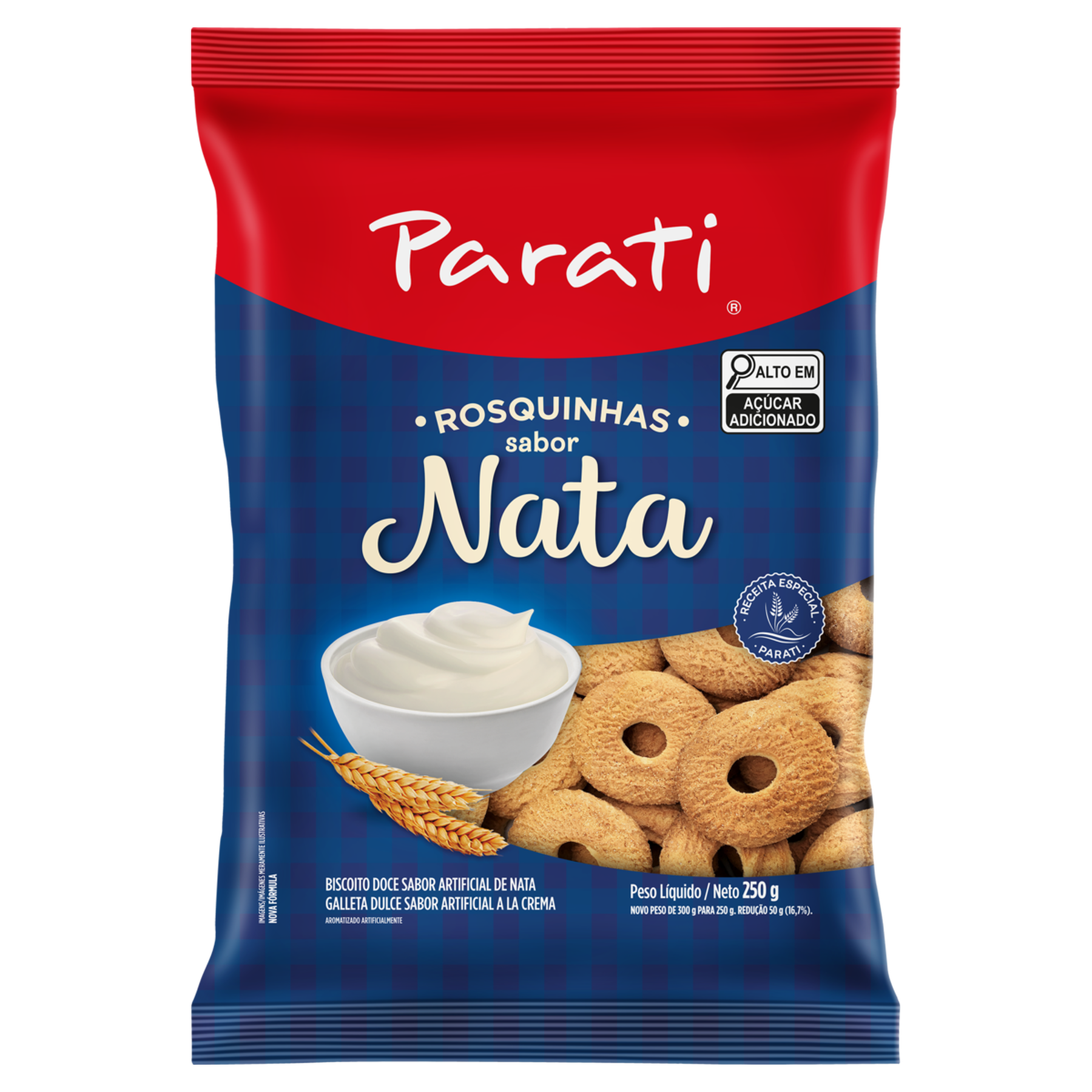 Biscoito Rosquinha Nata Parati Pacote 250g