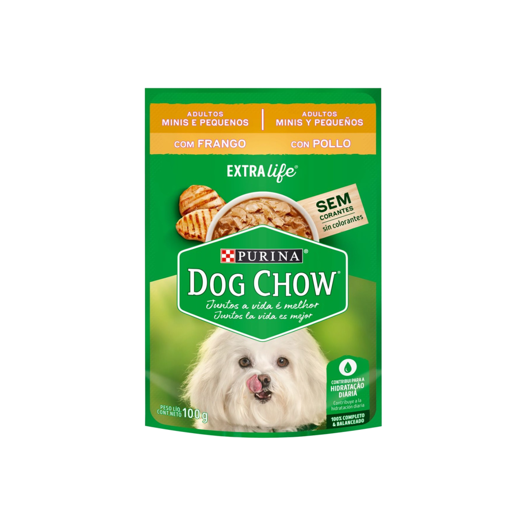 Ração Úmida Cães Minis e Pequenos Frango Dog Chow Sanchê 100g