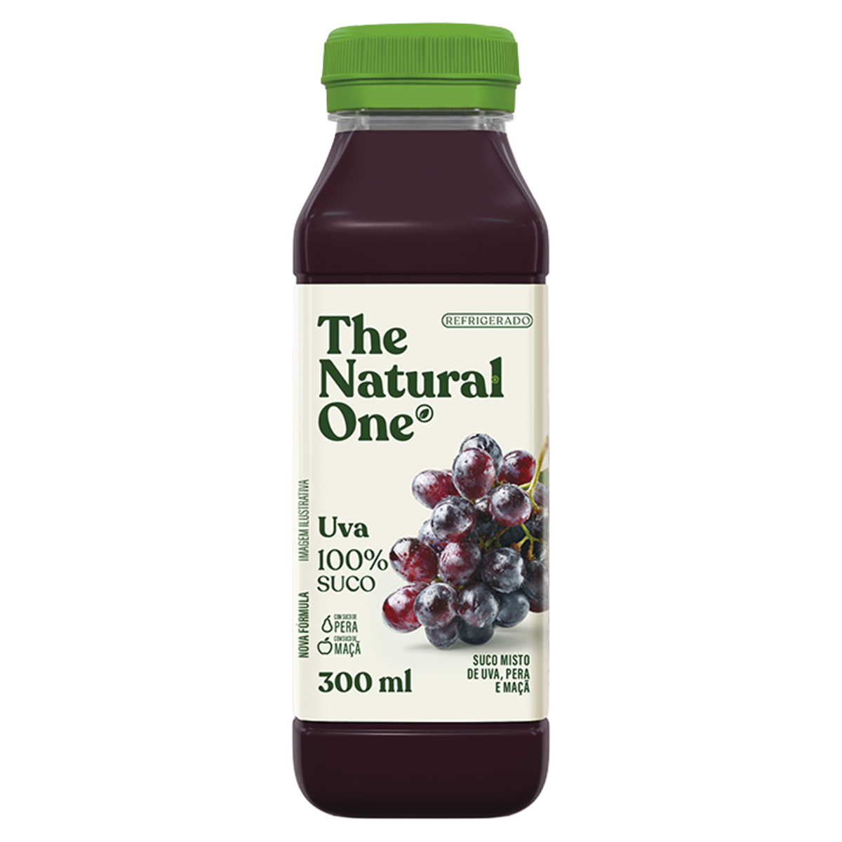 Suco Misto Uva, Pera e Ma&ccedil;&atilde; The Natural One Refrigerado Garrafa 300ml