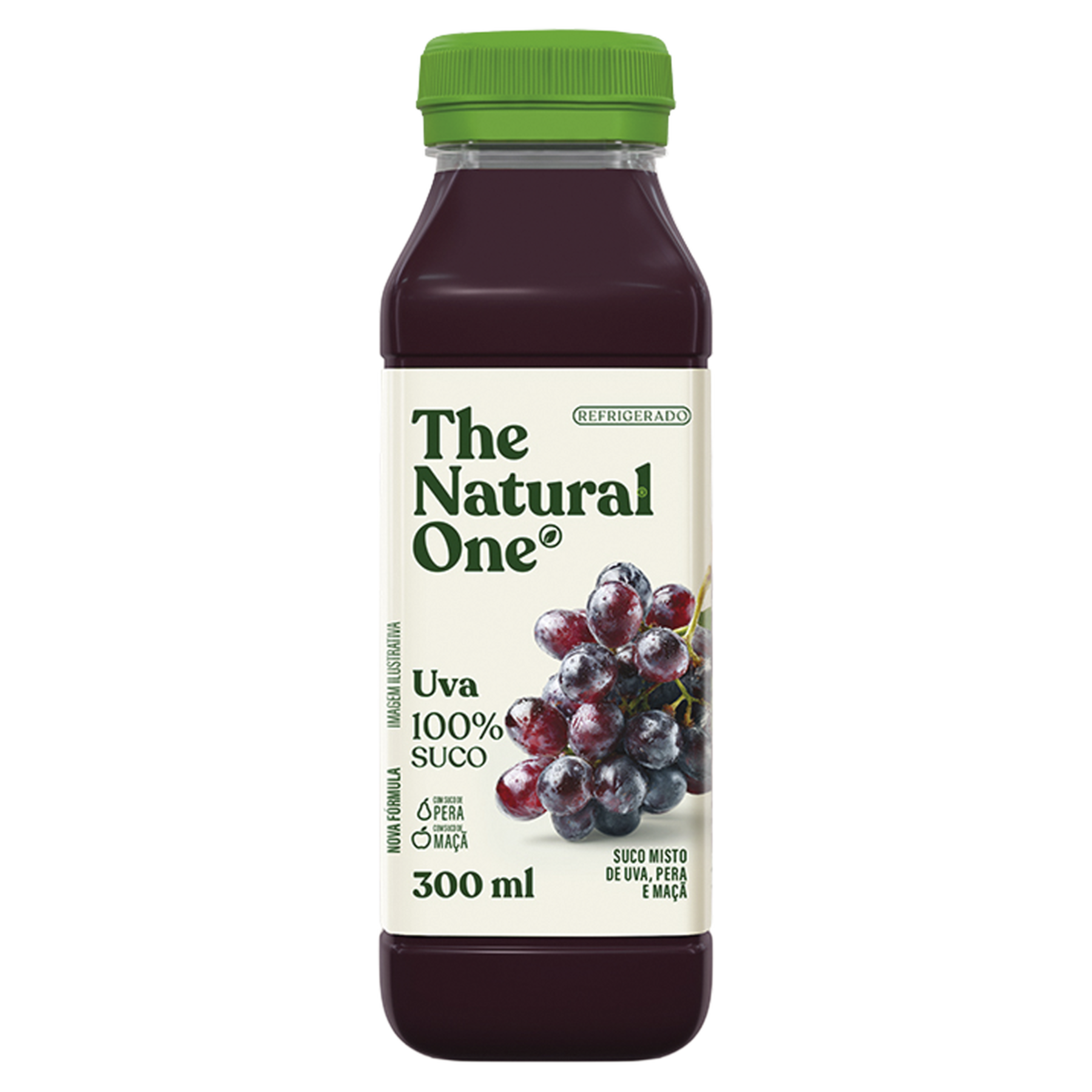 Suco Misto Uva, Pera e Ma&ccedil;&atilde; The Natural One Refrigerado Garrafa 300ml