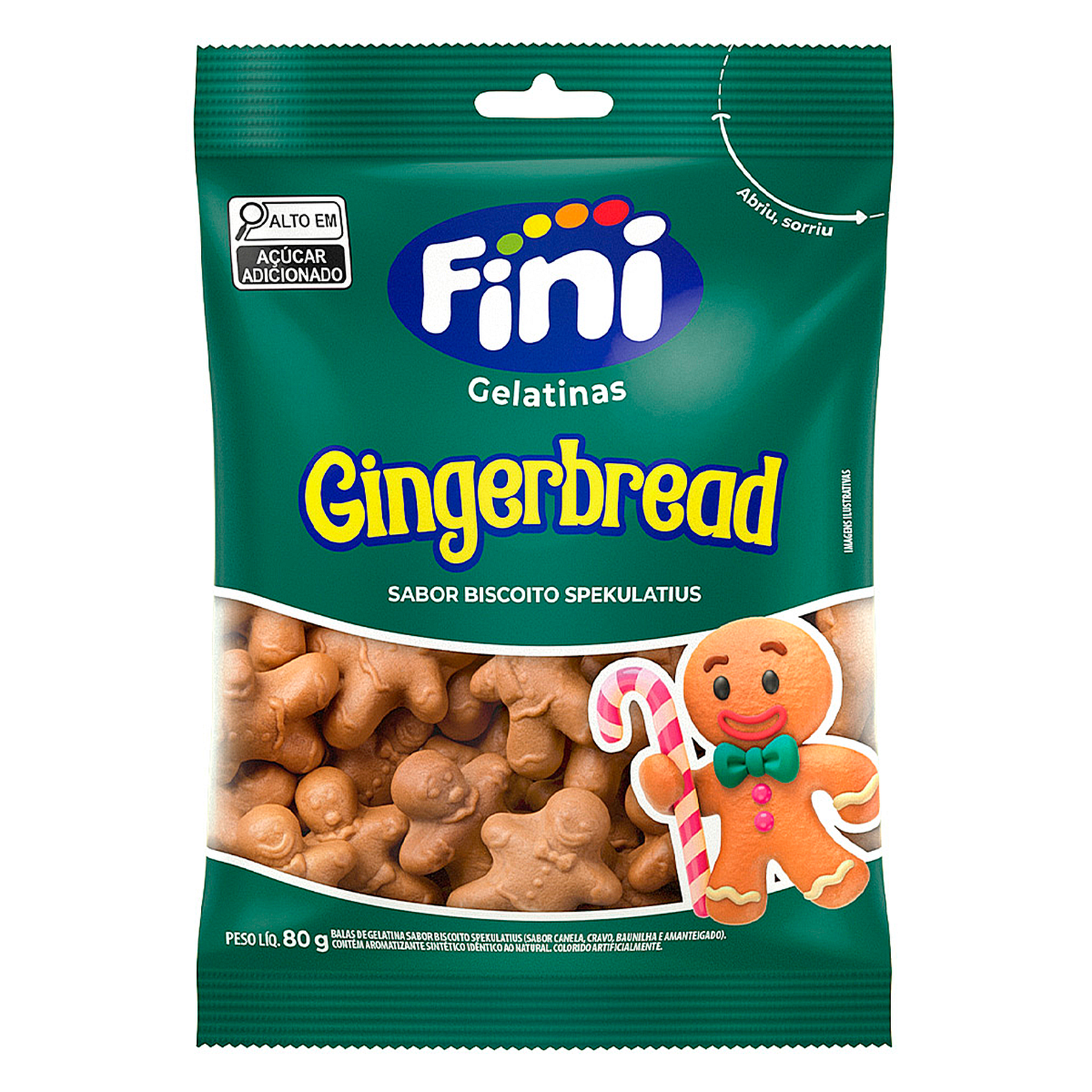 Bala Gingerbread Biscoito Spekulatius Fini Pacote 80g
