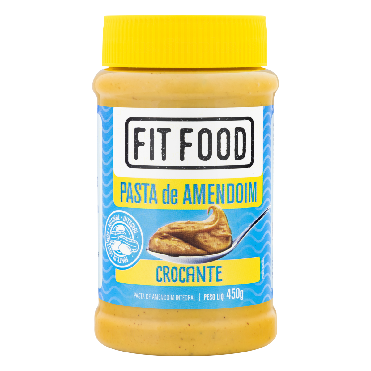Pasta de Amendoim Crocante Integral Fit Food Pote 450g