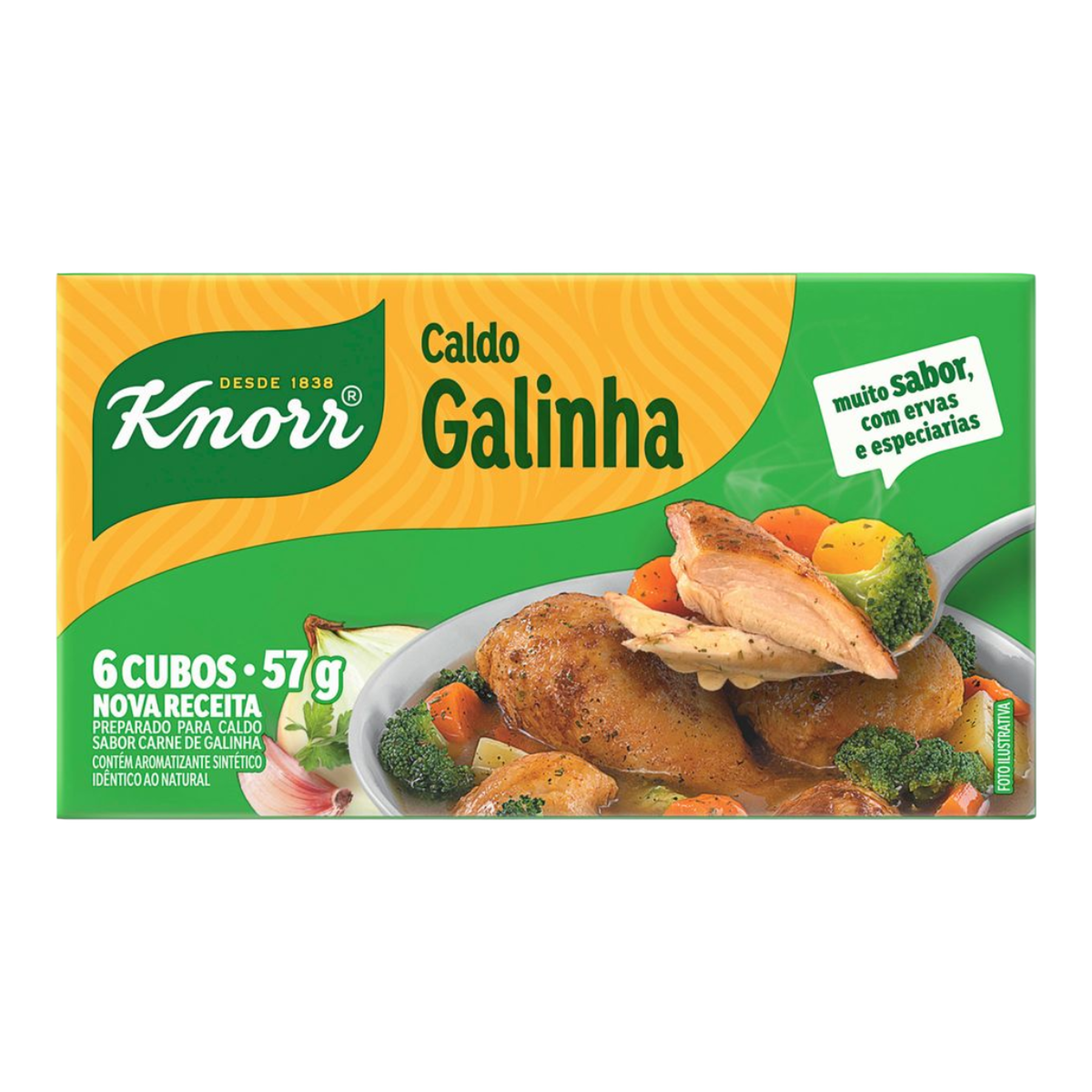 Caldo Tablete Galinha Knorr Caixa 57g 6 Unidades