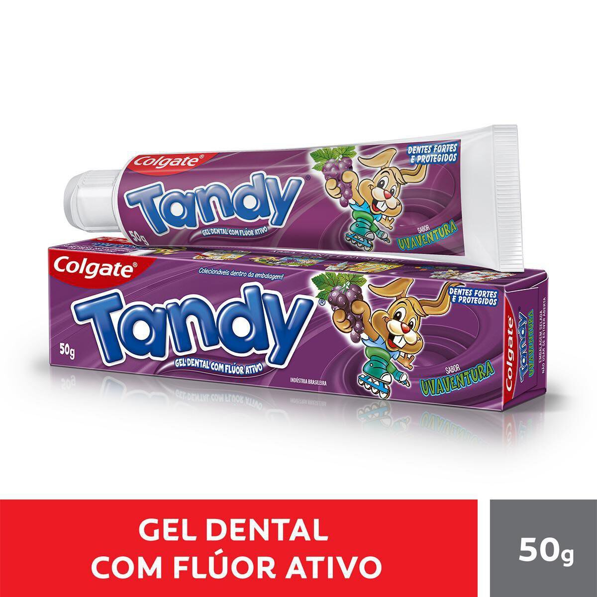 Gel Dental Infantil com Fl&uacute;or Uvaventura Tandy Caixa 50g