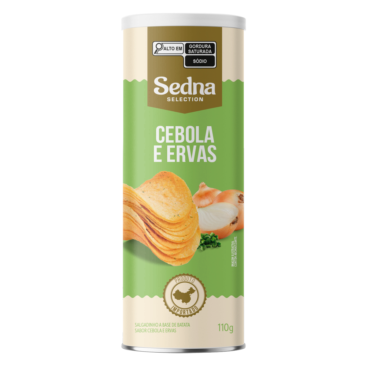 Salgadinho Batata Cebola e Ervas Sedna Tubo 110g