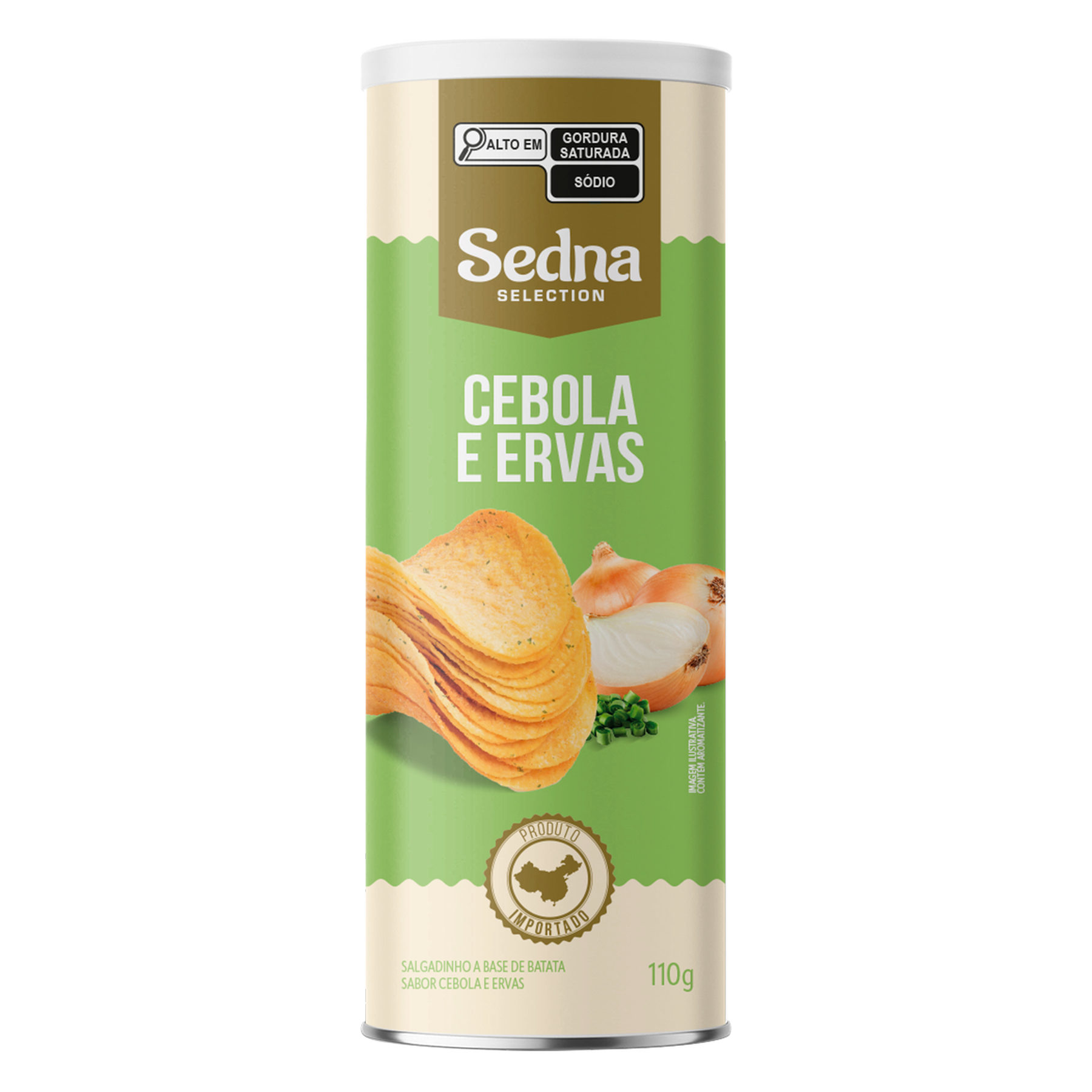 Salgadinho Batata Cebola e Ervas Sedna Tubo 110g