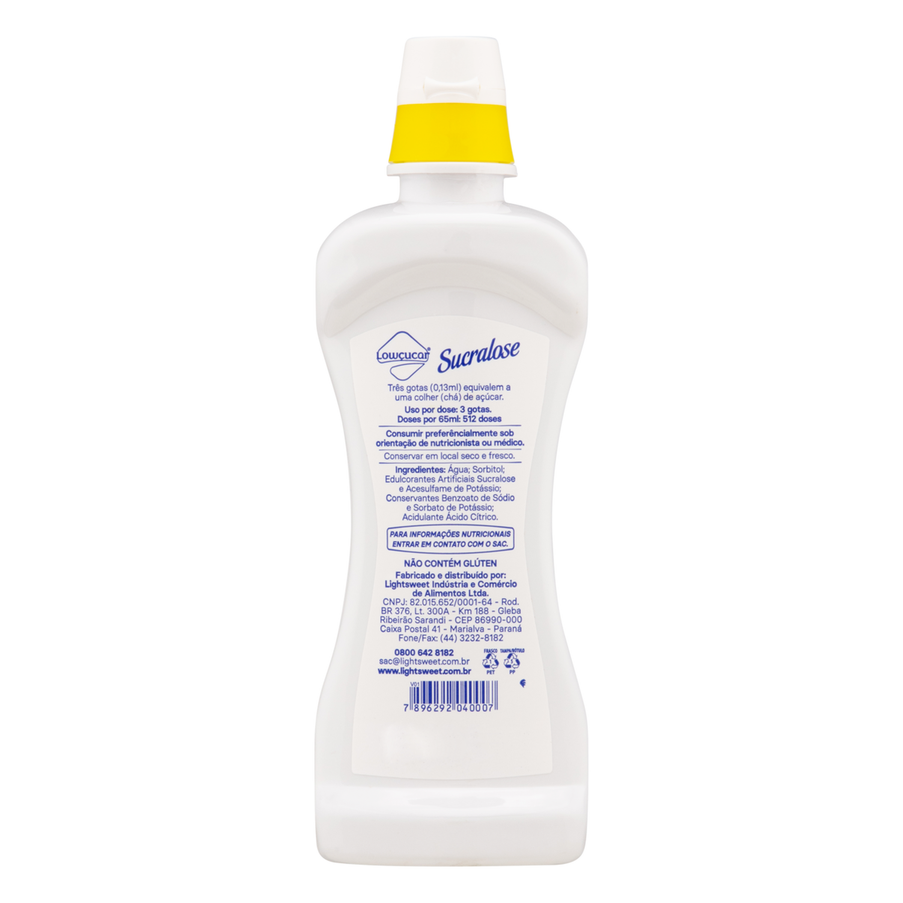 Adoçante Líquido Sucralose Lowçucar Frasco 65ml