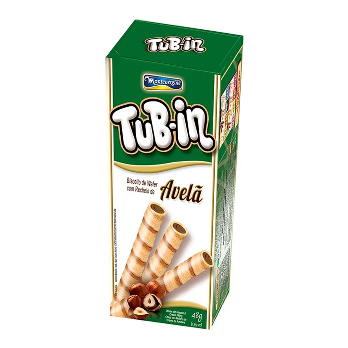 Biscoito Wafer Recheado Tub-in Avel&atilde; Montev&eacute;rgine 48g