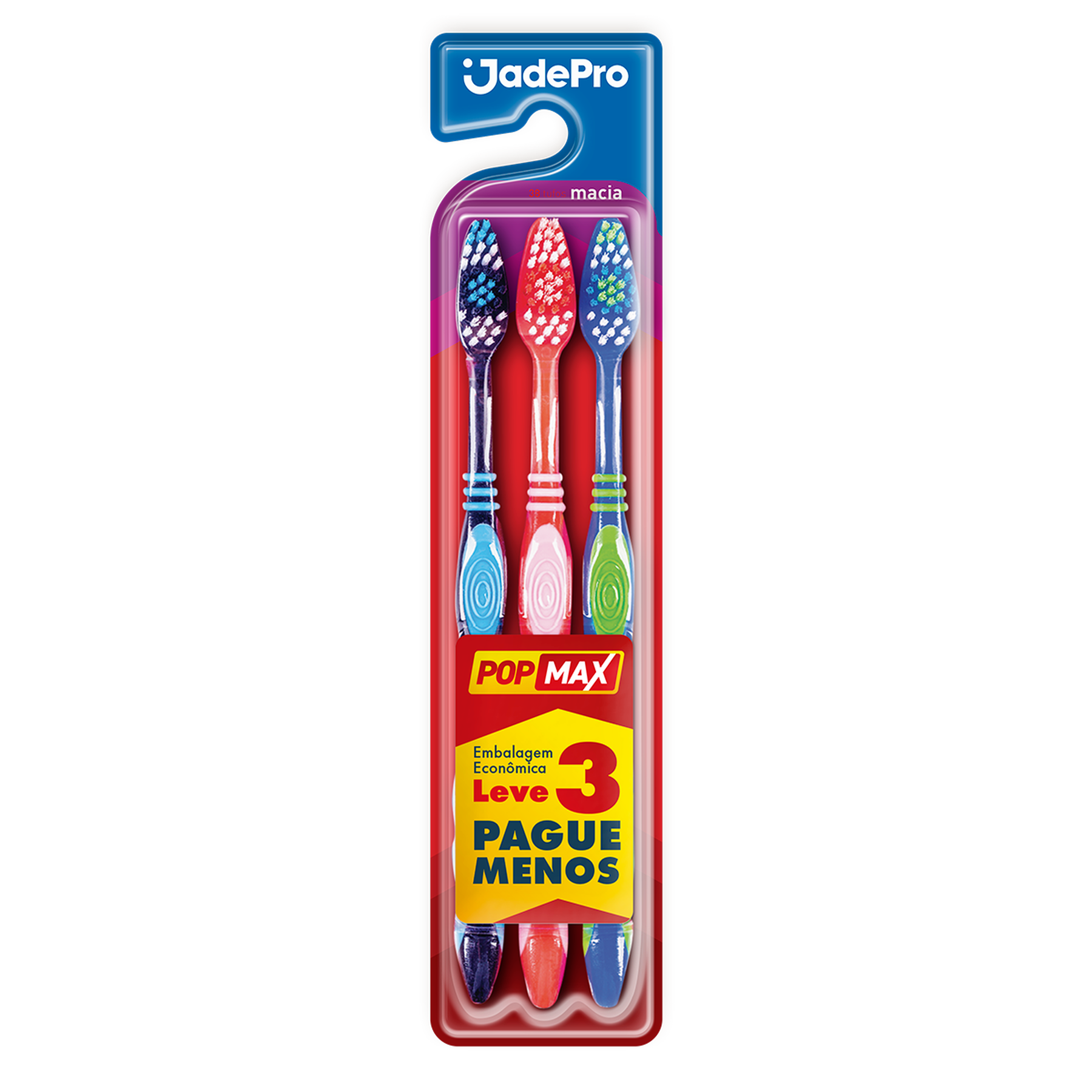 Escova Dental Jadefrog Popmax 33 Mc C/3 Unidades