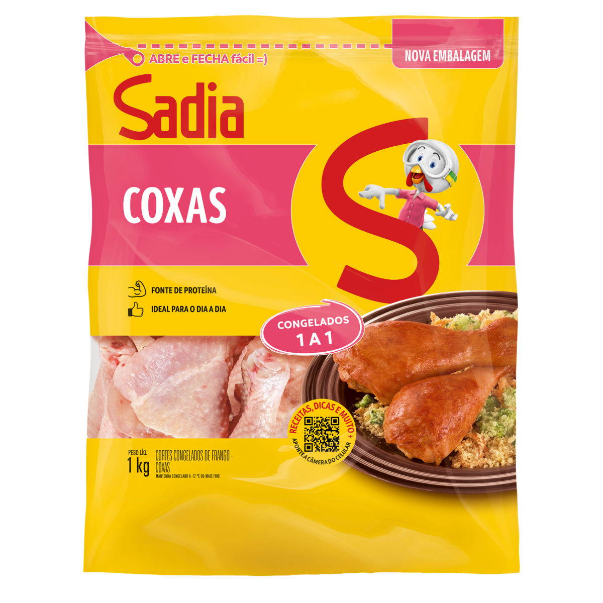 Coxa de Frango IQF Sadia Pacote 1kg
