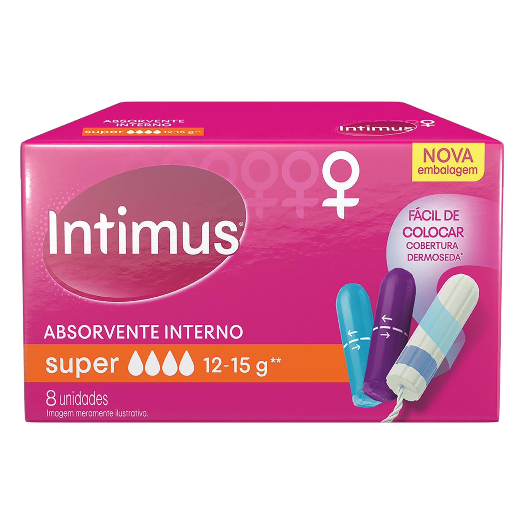 Absorvente Interno Super Intimus Caixa C/8 Unidades