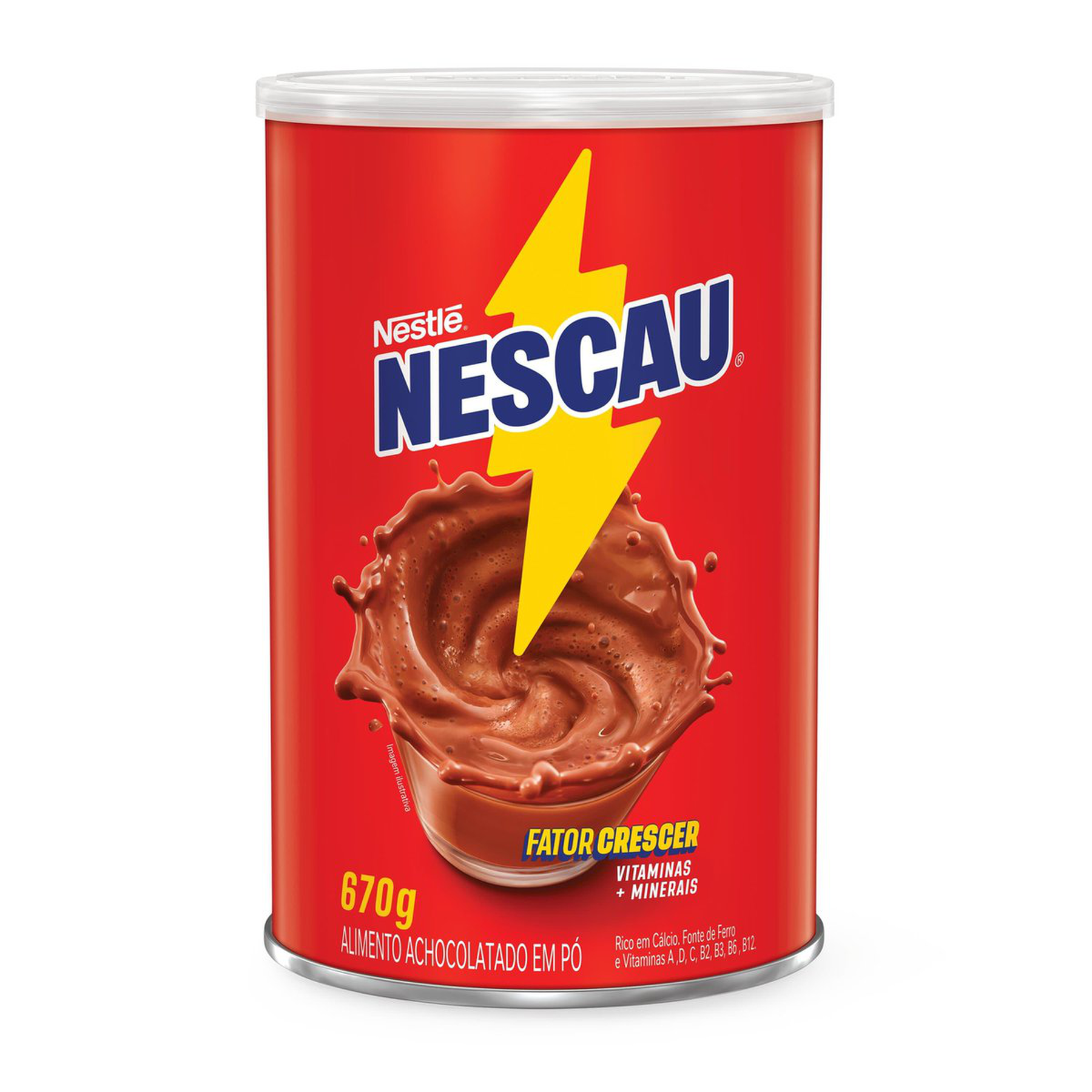 Achocolatado em P&oacute; Nescau Nestl&eacute; Lata 670g&nbsp;