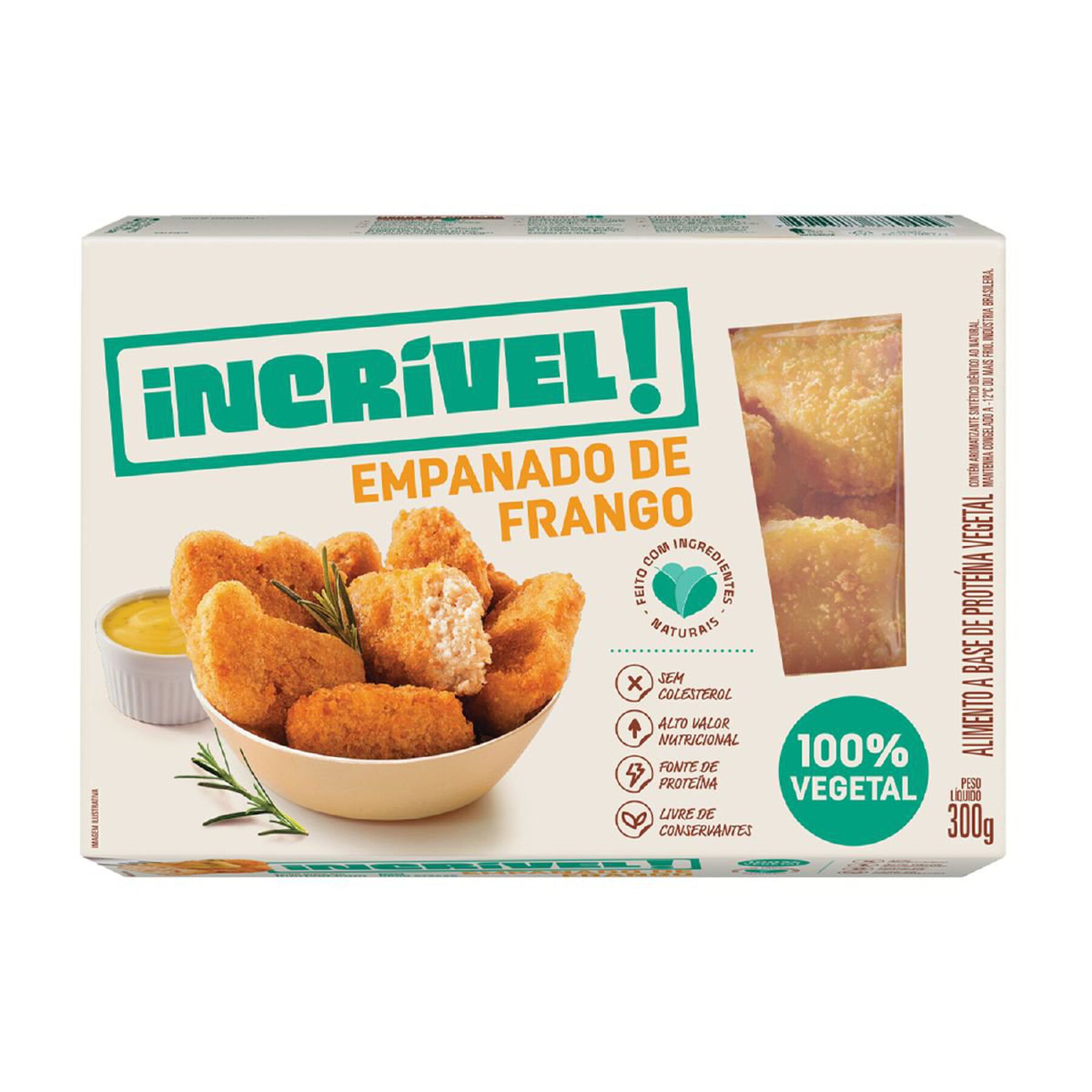 Empanado de Frango Incr&iacute;vel! 100% Vegetal 300g&nbsp;