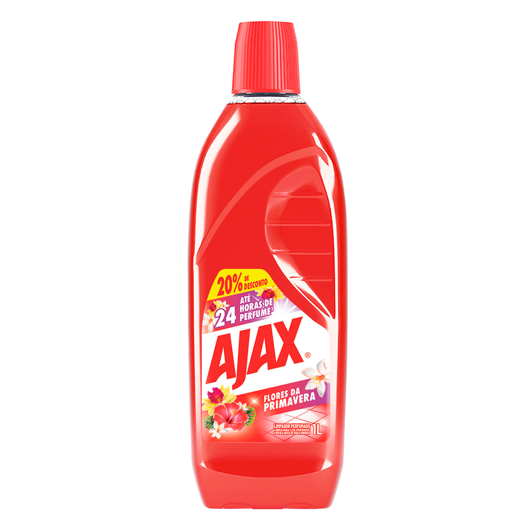 Limpador Perfumado Flores da Primavera Ajax Frasco 1l - Embalagem 20% de Desconto