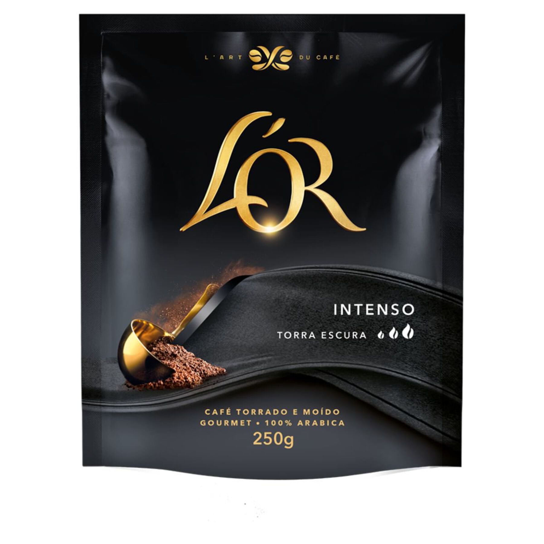Caf&eacute; Torrado e Mo&iacute;do Intenso Torra Escura L'or Gourmet Sach&ecirc; 250g